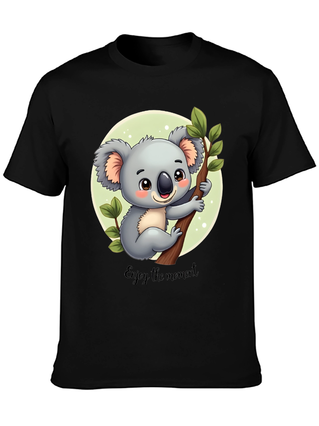 Koala Enjoy the Moment Black T-Shirt