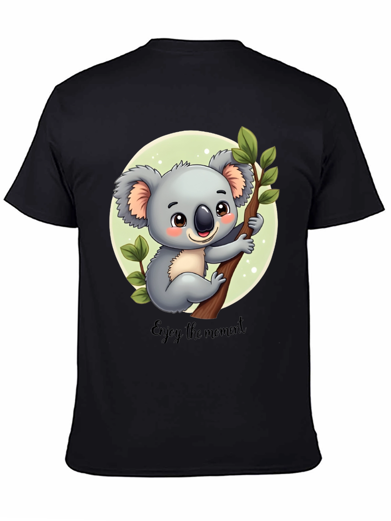 Koala Enjoy the Moment Black T-Shirt