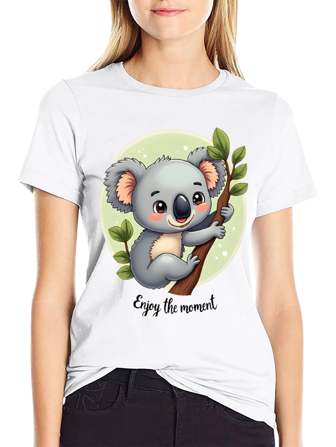 Koala Enjoy the Moment Black T-Shirt