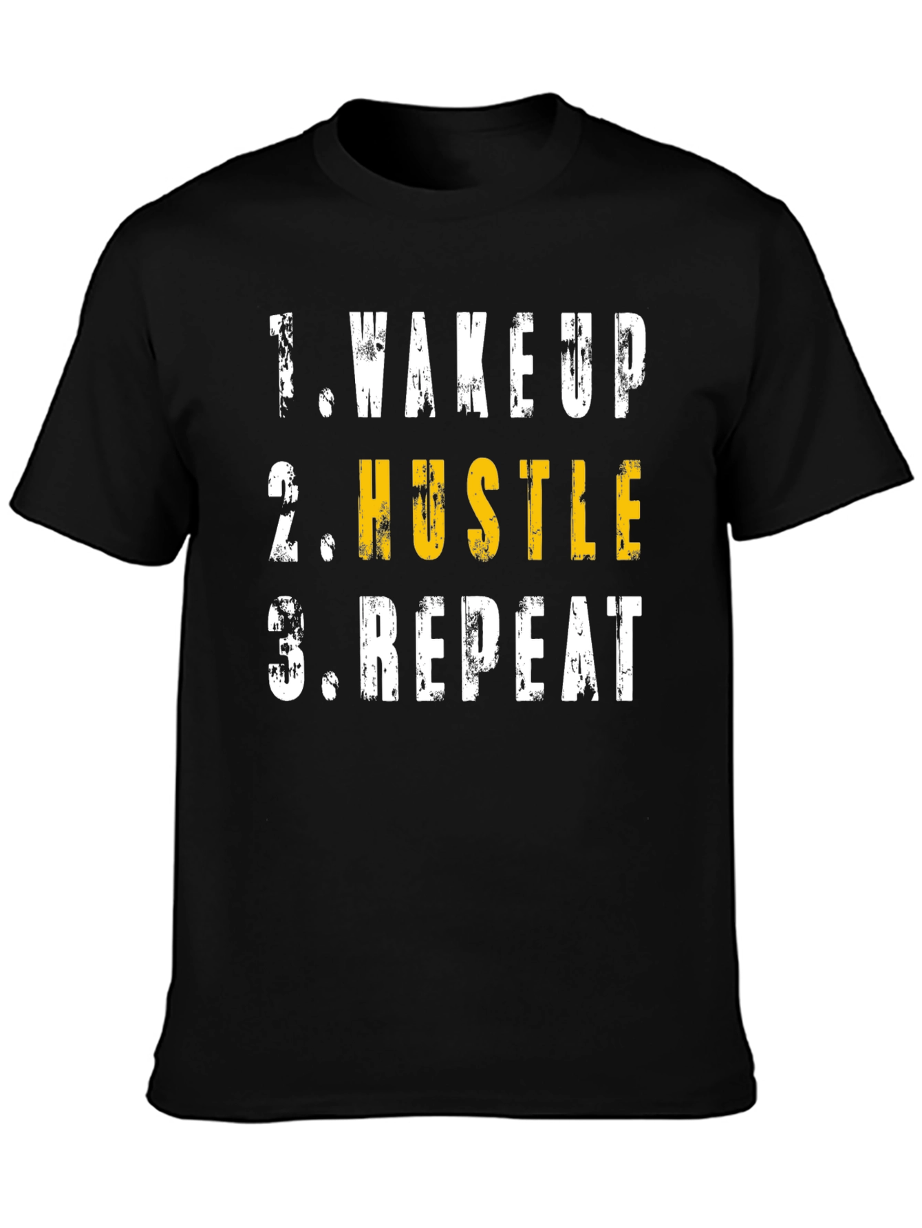 Wake Up Hustle Repeat Graphic T-Shirt