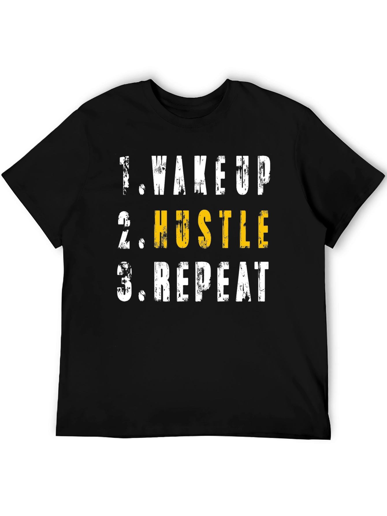 Wake Up Hustle Repeat Graphic T-Shirt