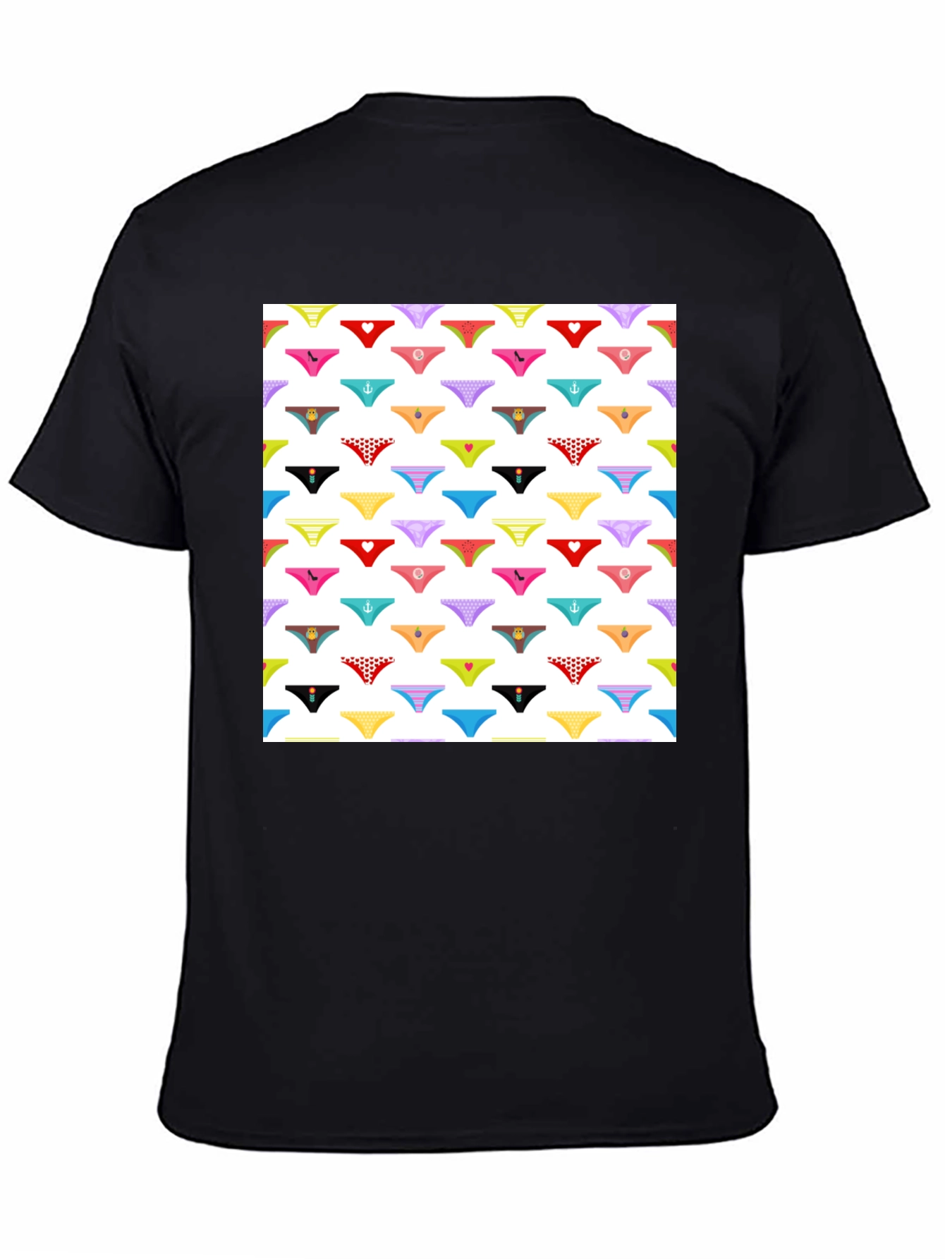 Fun Panties Pattern Tee - Unique Graphic Print Shirt