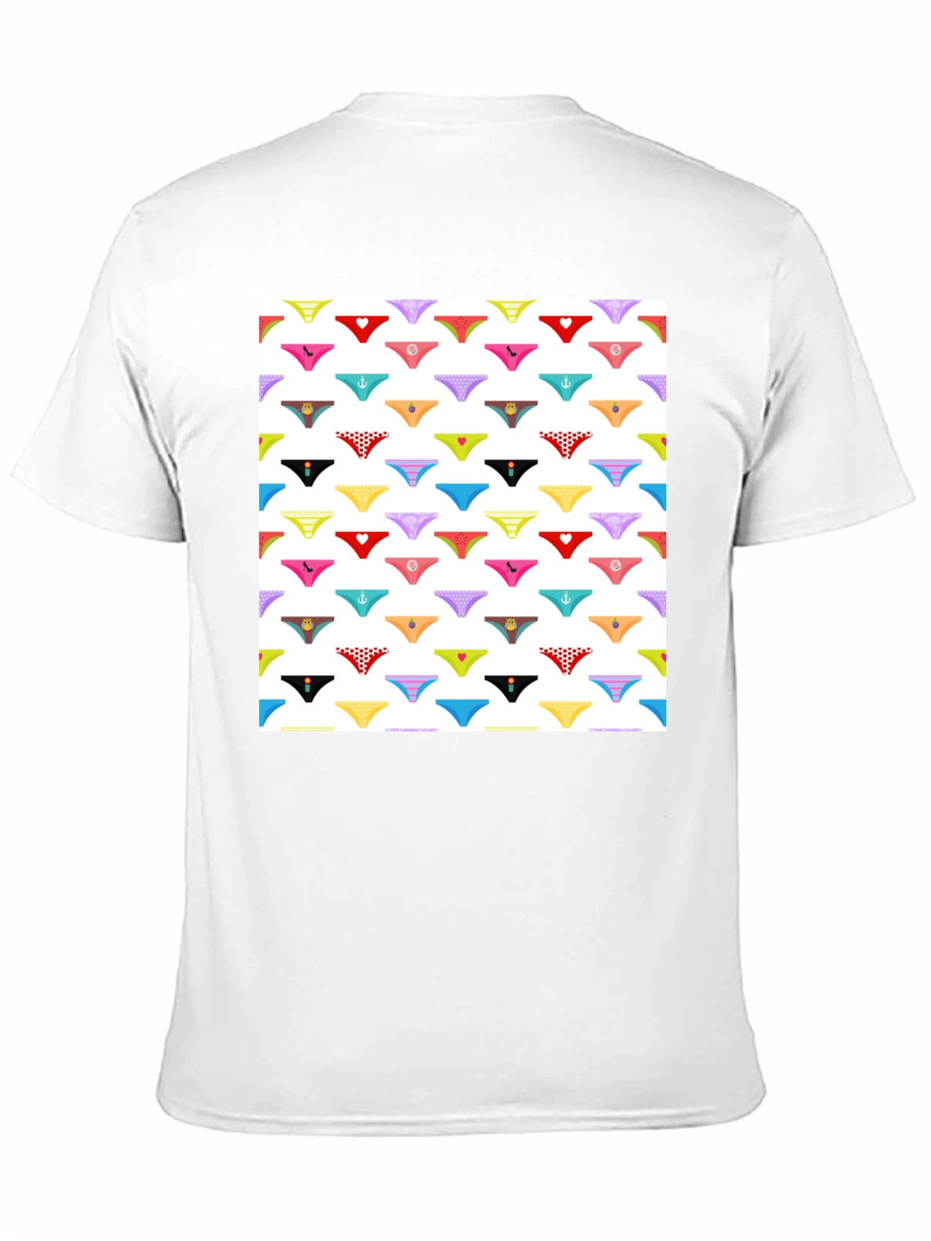 Fun Panties Pattern Tee - Unique Graphic Print Shirt