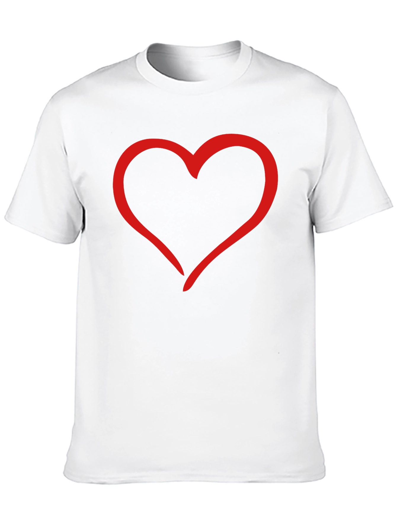 Heart Graphic Tee - Black Casual T-Shirt