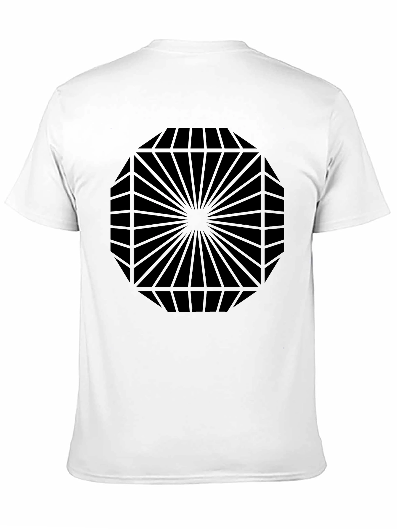 Geometric Pattern Black T-Shirt - Modern Design