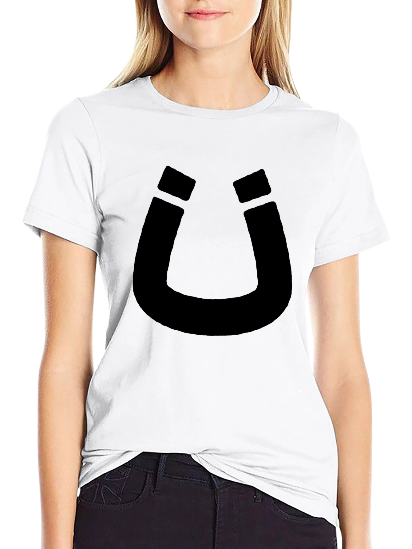 Lucky Horseshoe Graphic Tee - Unisex Black T-Shirt