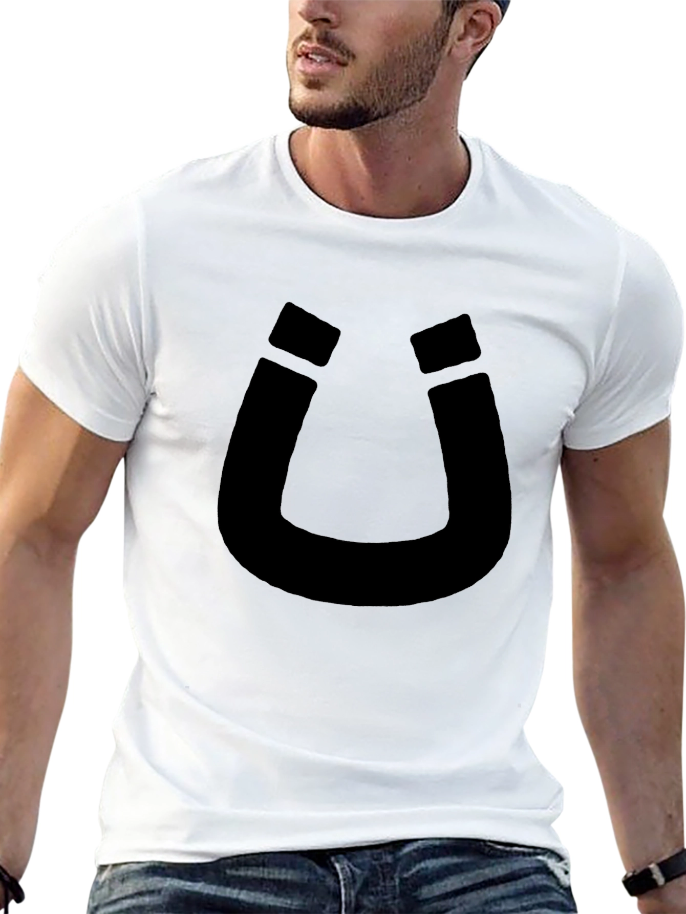 Lucky Horseshoe Graphic Tee - Unisex Black T-Shirt