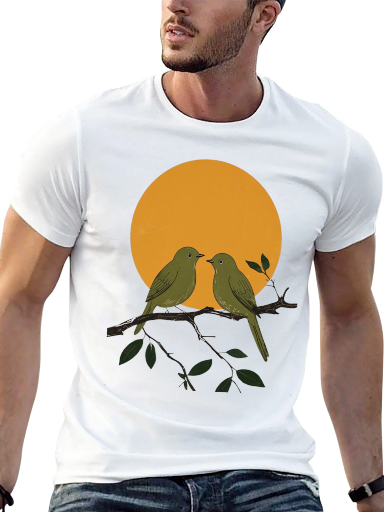 Birds on Branch T-Shirt - Nature Lover Tee