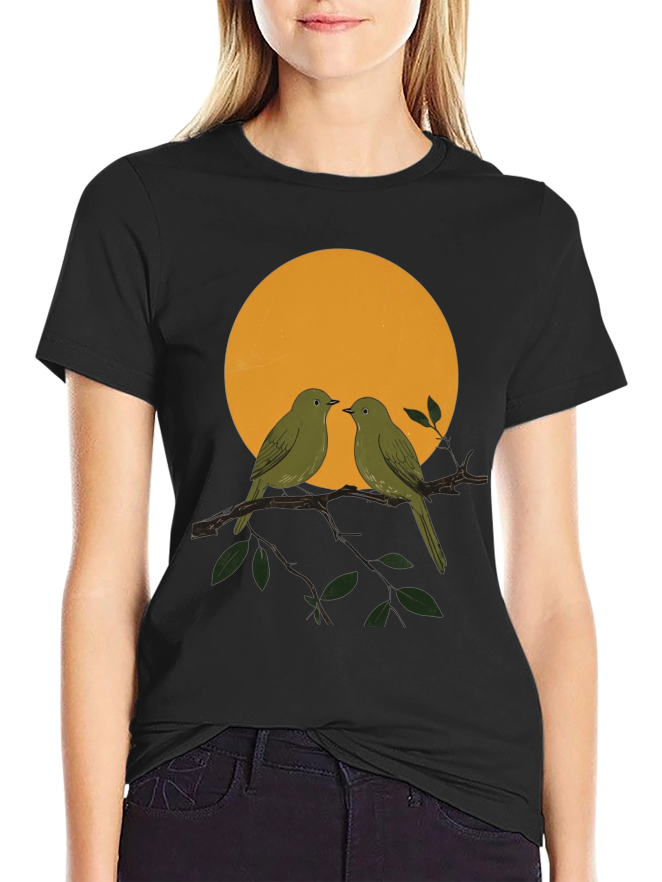 Birds on Branch T-Shirt - Nature Lover Tee