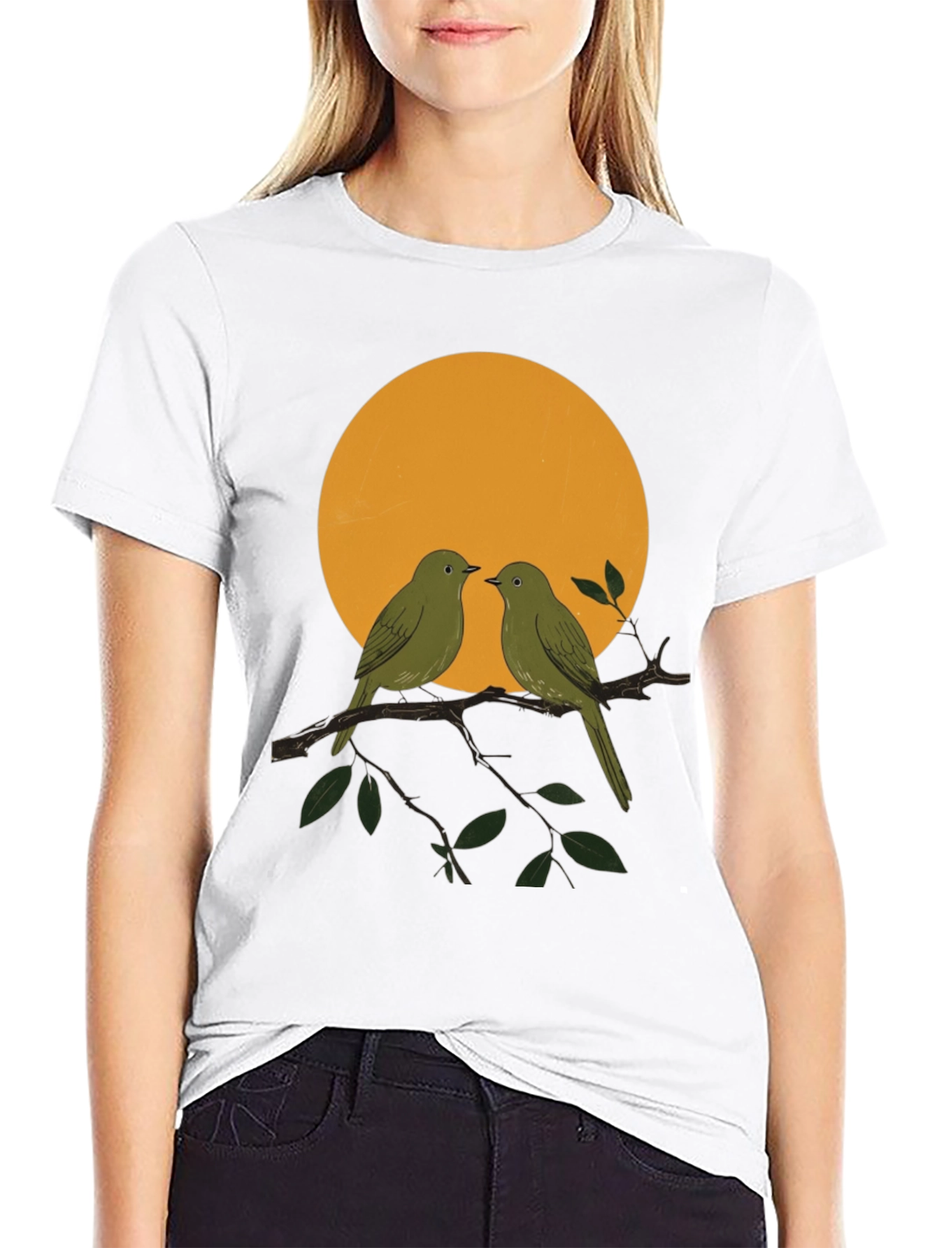 Birds on Branch T-Shirt - Nature Lover Tee