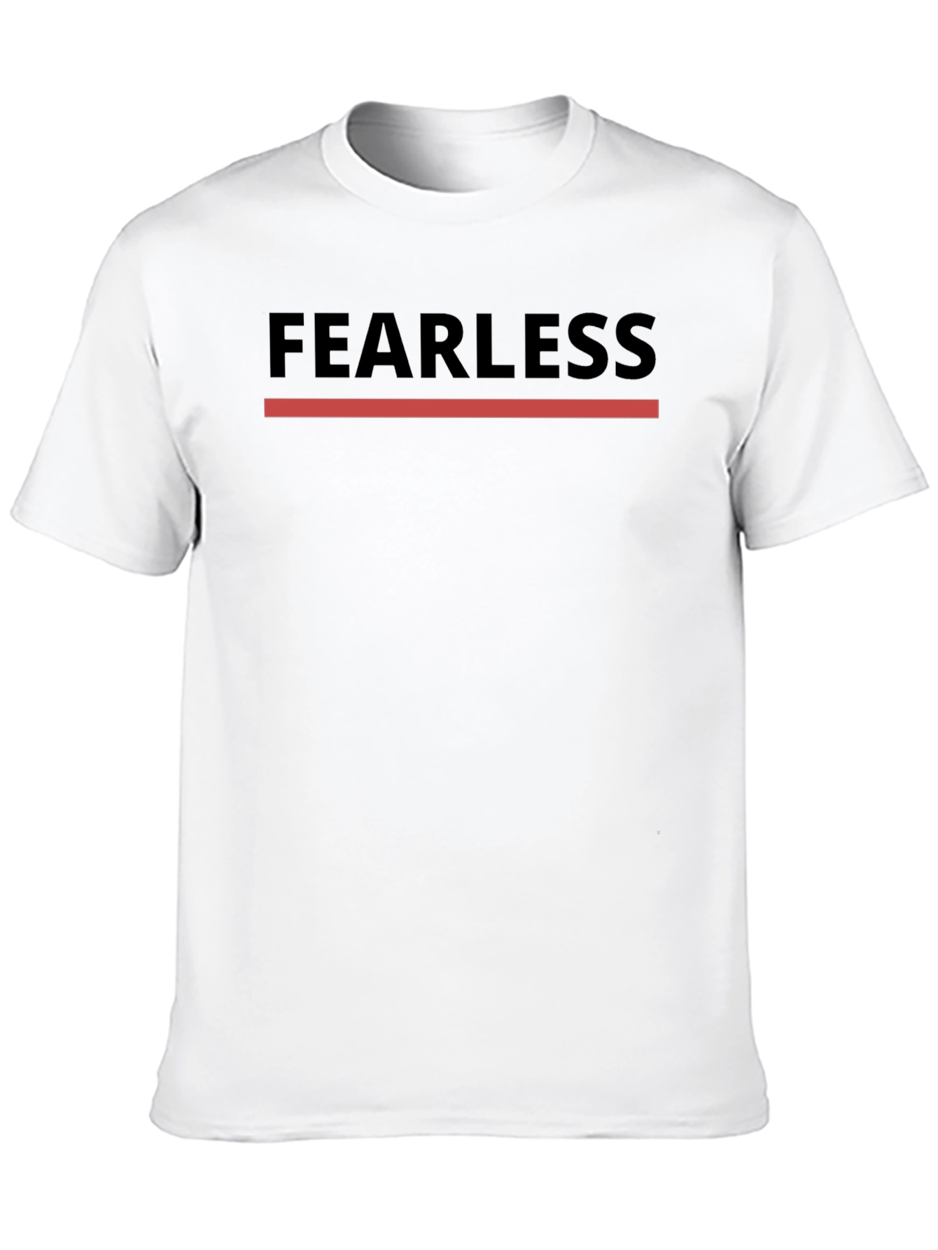 Fearless Graphic Tee - Black Cotton Casual Shirt