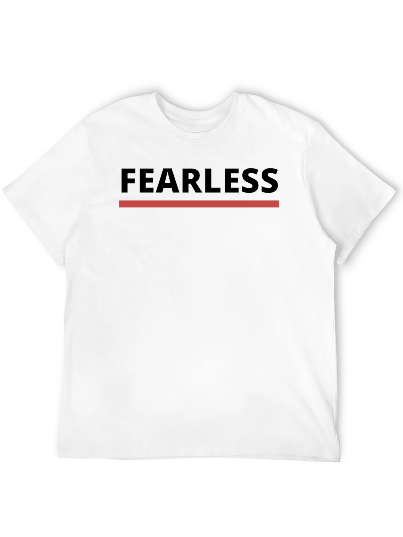 Fearless Graphic Tee - Black Cotton Casual Shirt