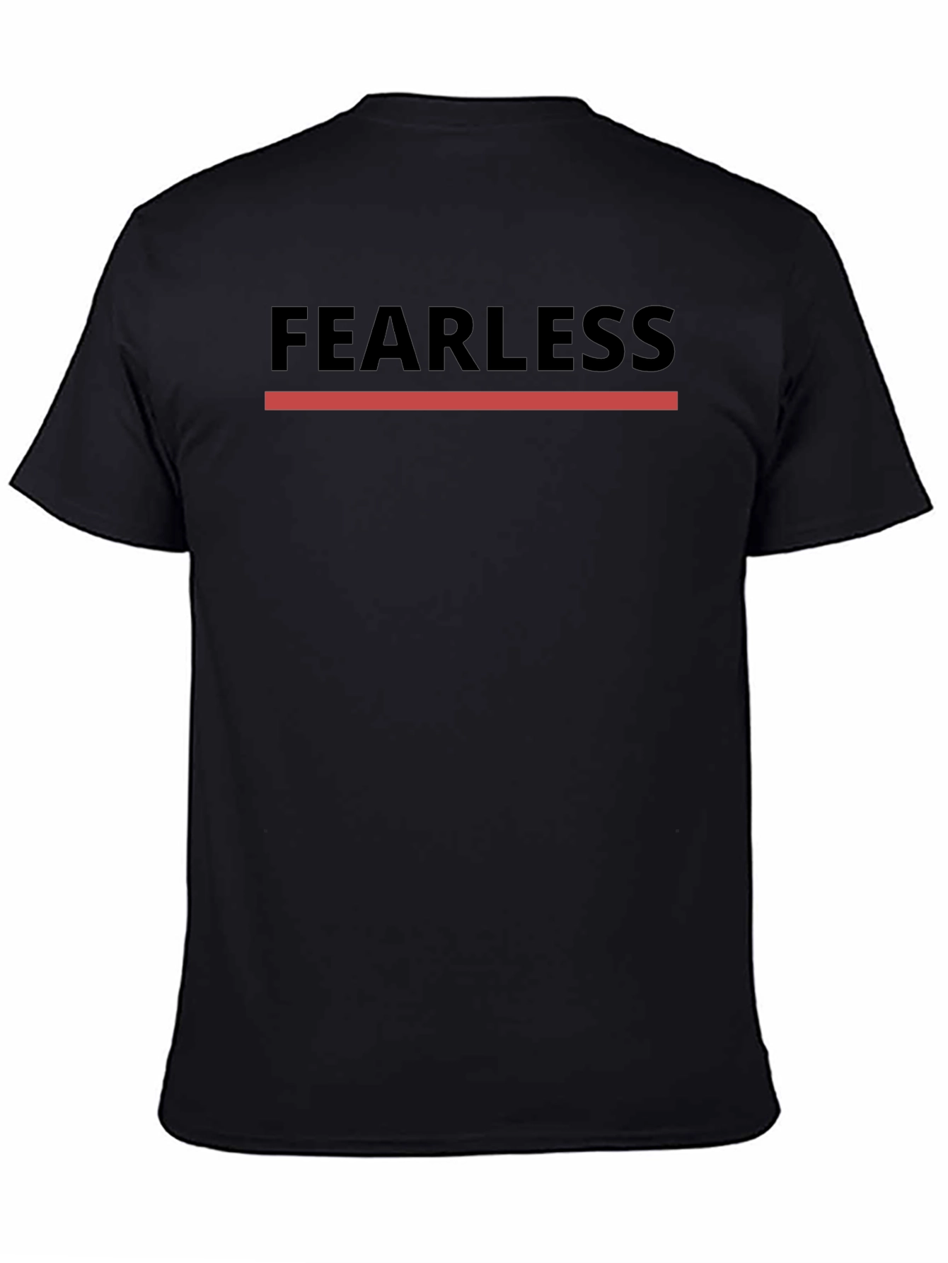 Fearless Graphic Tee - Black Cotton Casual Shirt