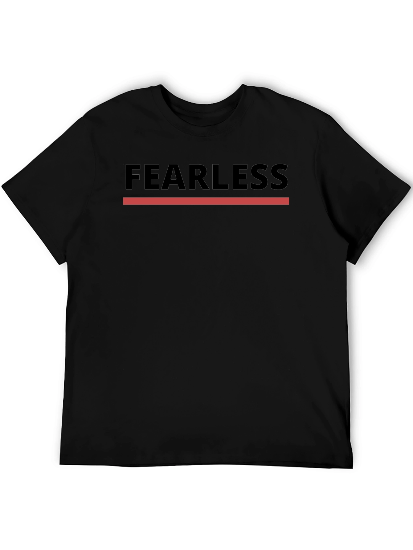 Fearless Graphic Tee - Black Cotton Casual Shirt