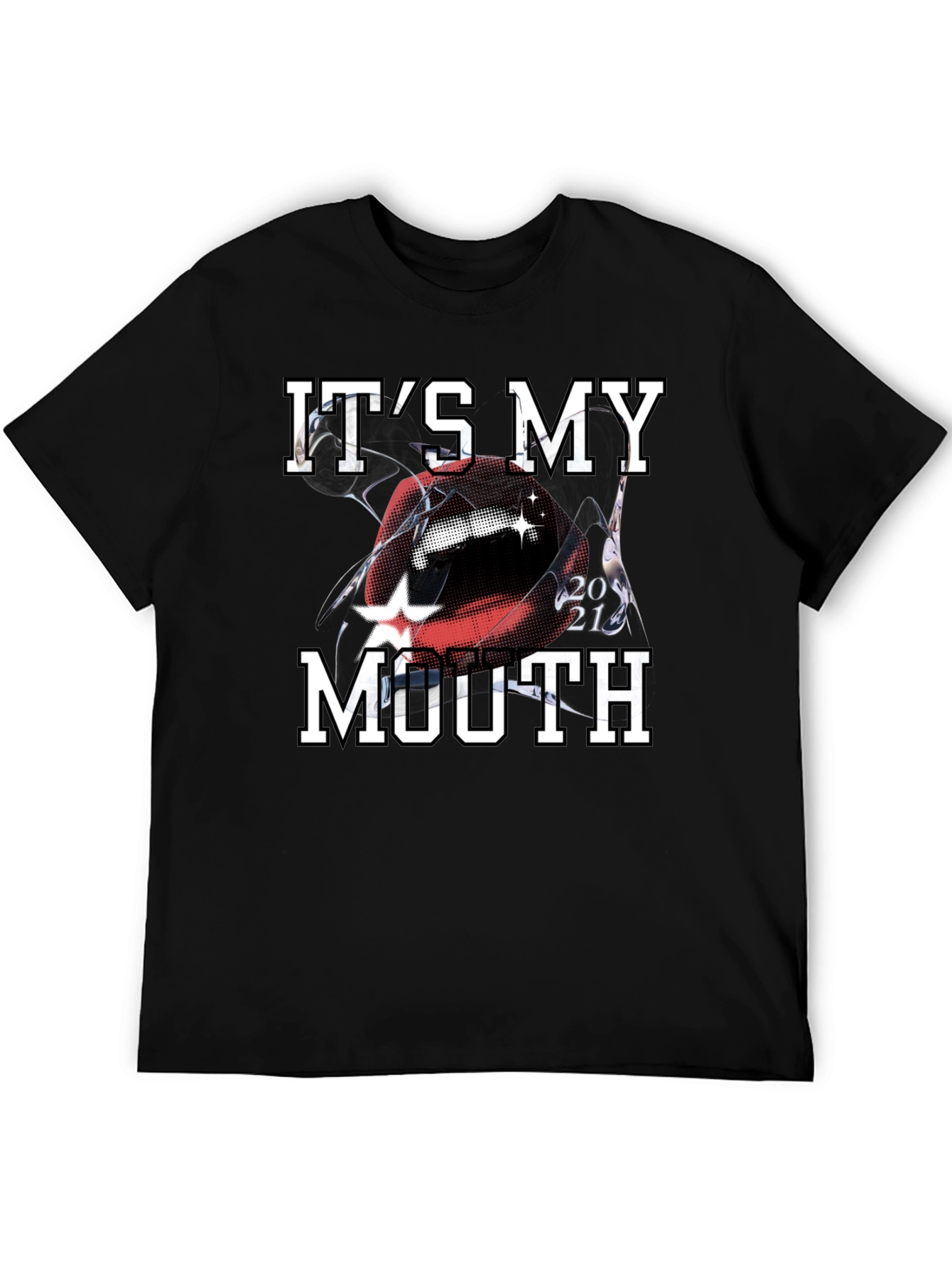 Its My Mouth Graphic Print T-Shirt