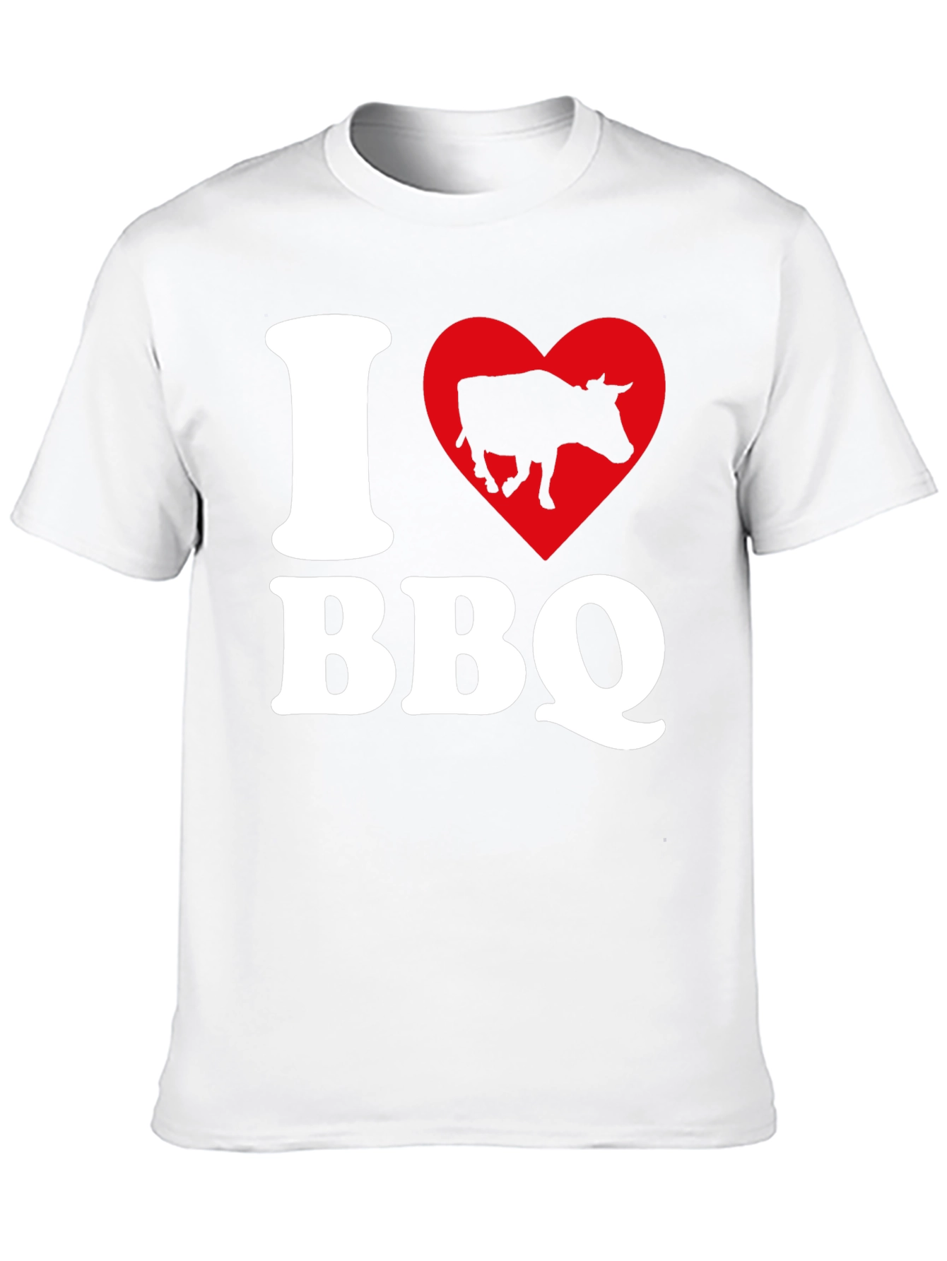 I Heart BBQ Black Graphic T-Shirt