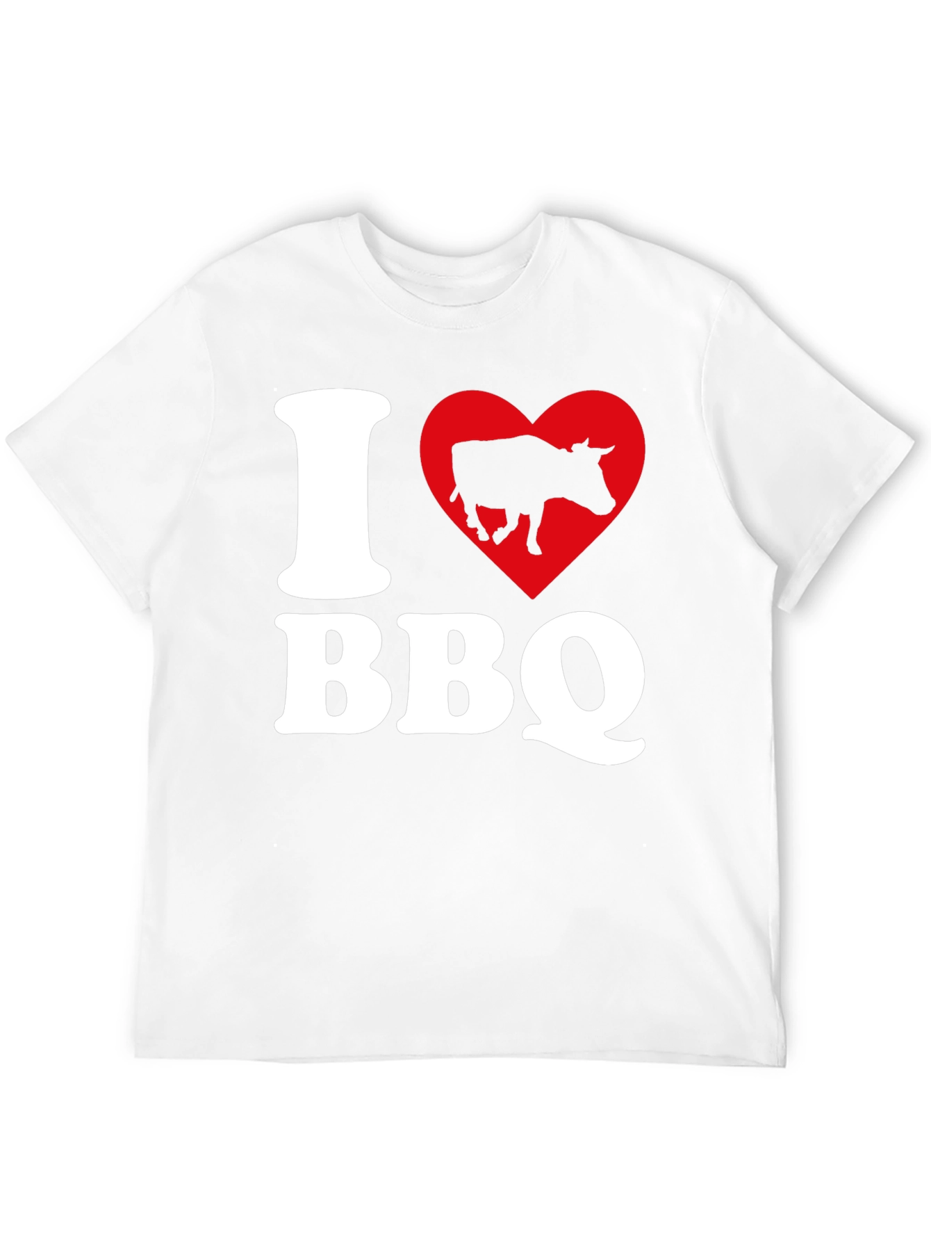 I Heart BBQ Black Graphic T-Shirt