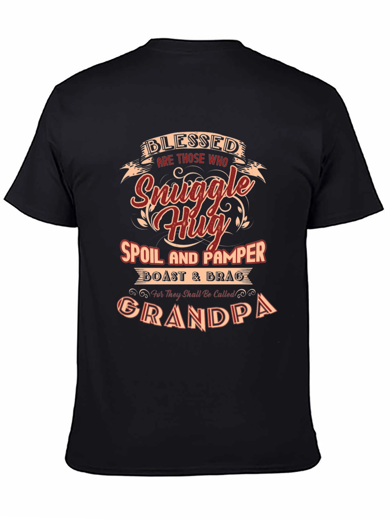 Blessed Grandpa T-Shirt - Snuggle Hug Design