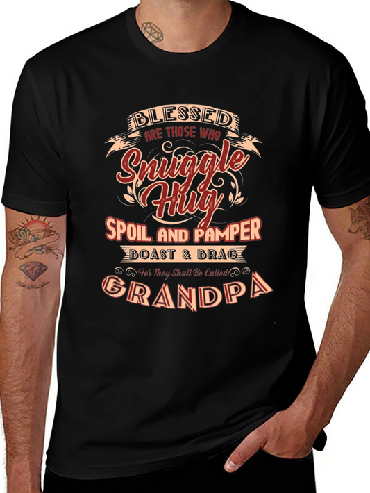 Blessed Grandpa T-Shirt - Snuggle Hug Design