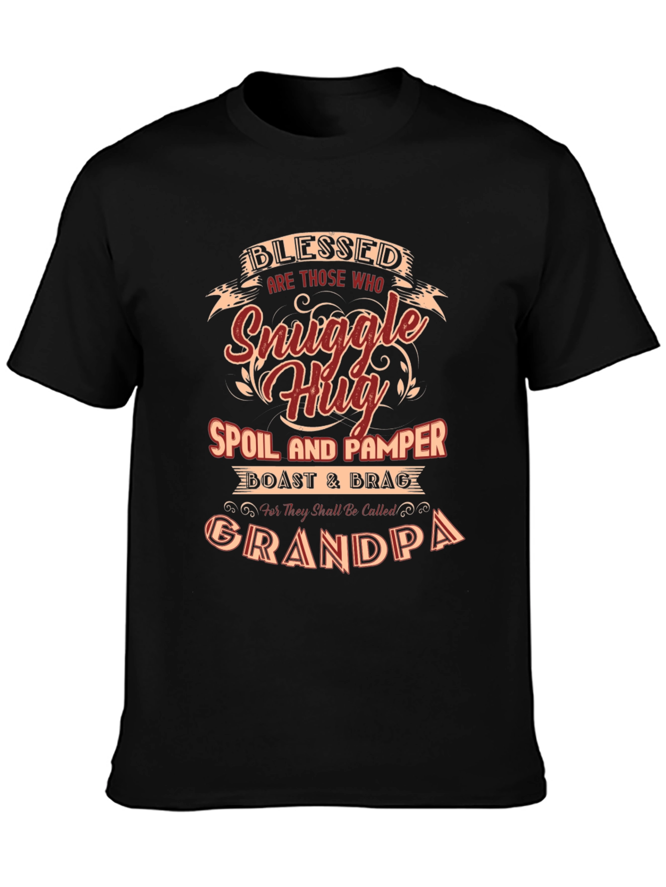 Blessed Grandpa T-Shirt - Snuggle Hug Design