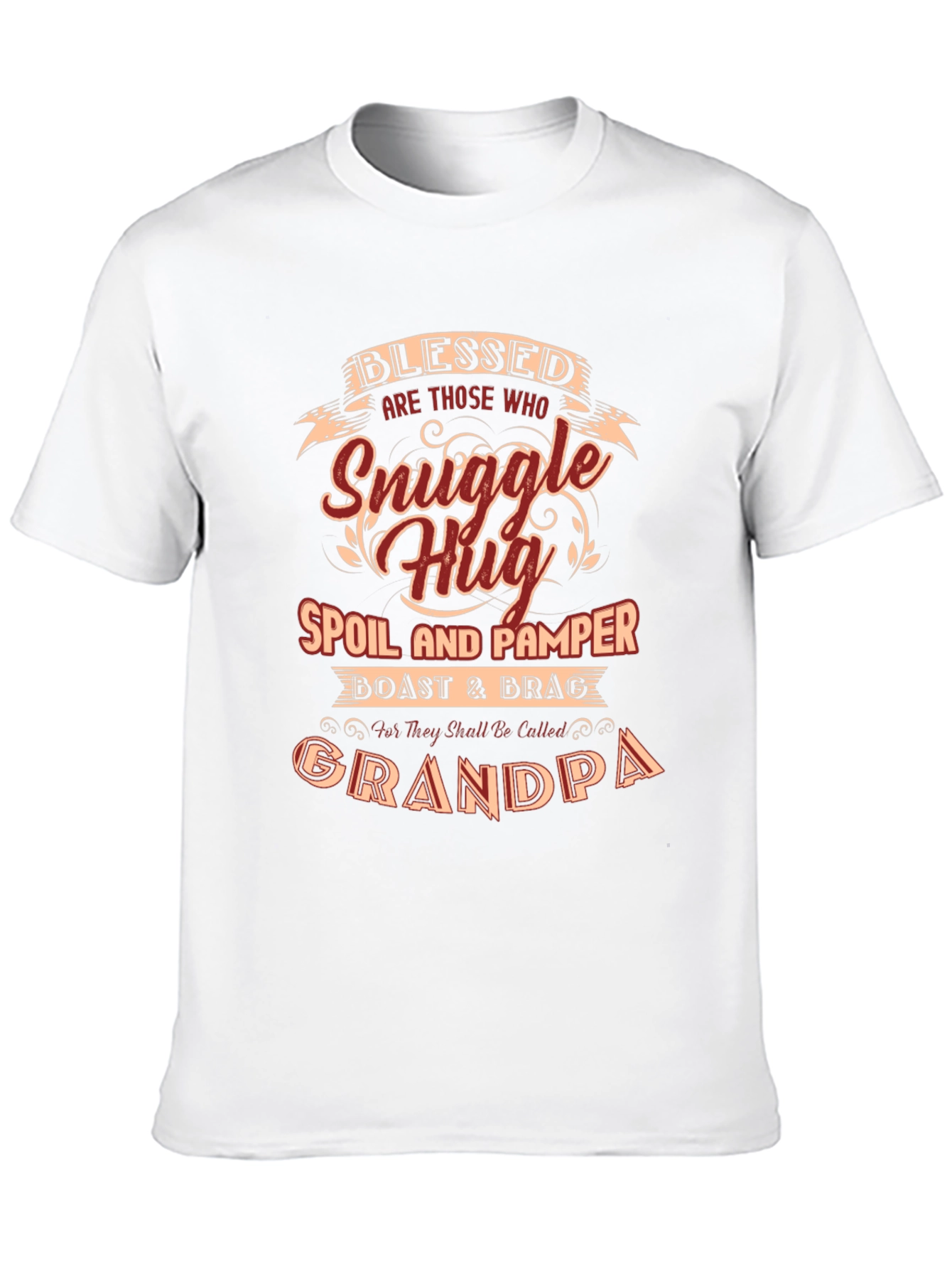 Blessed Grandpa T-Shirt - Snuggle Hug Design