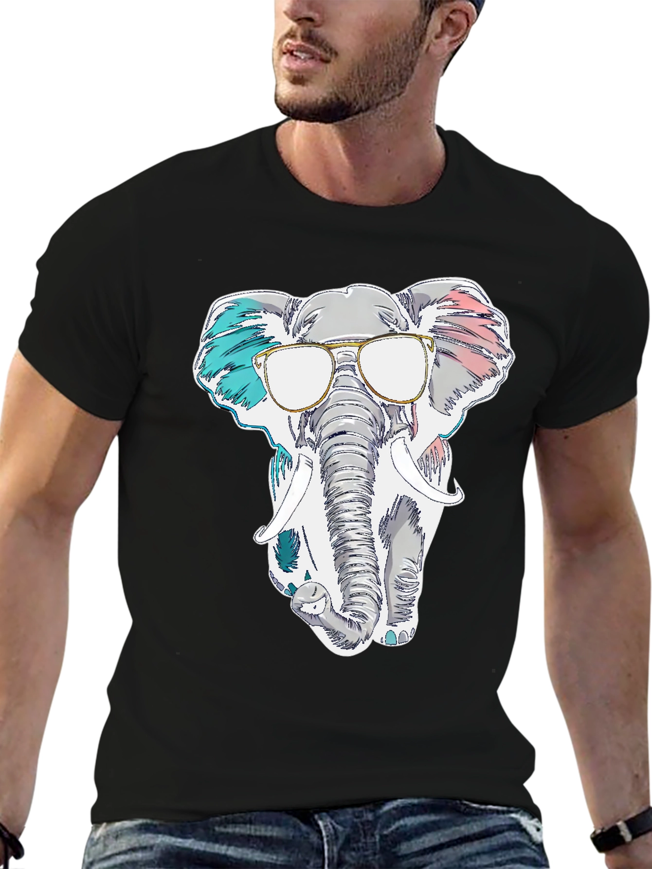 Cool Elephant Graphic T-Shirt