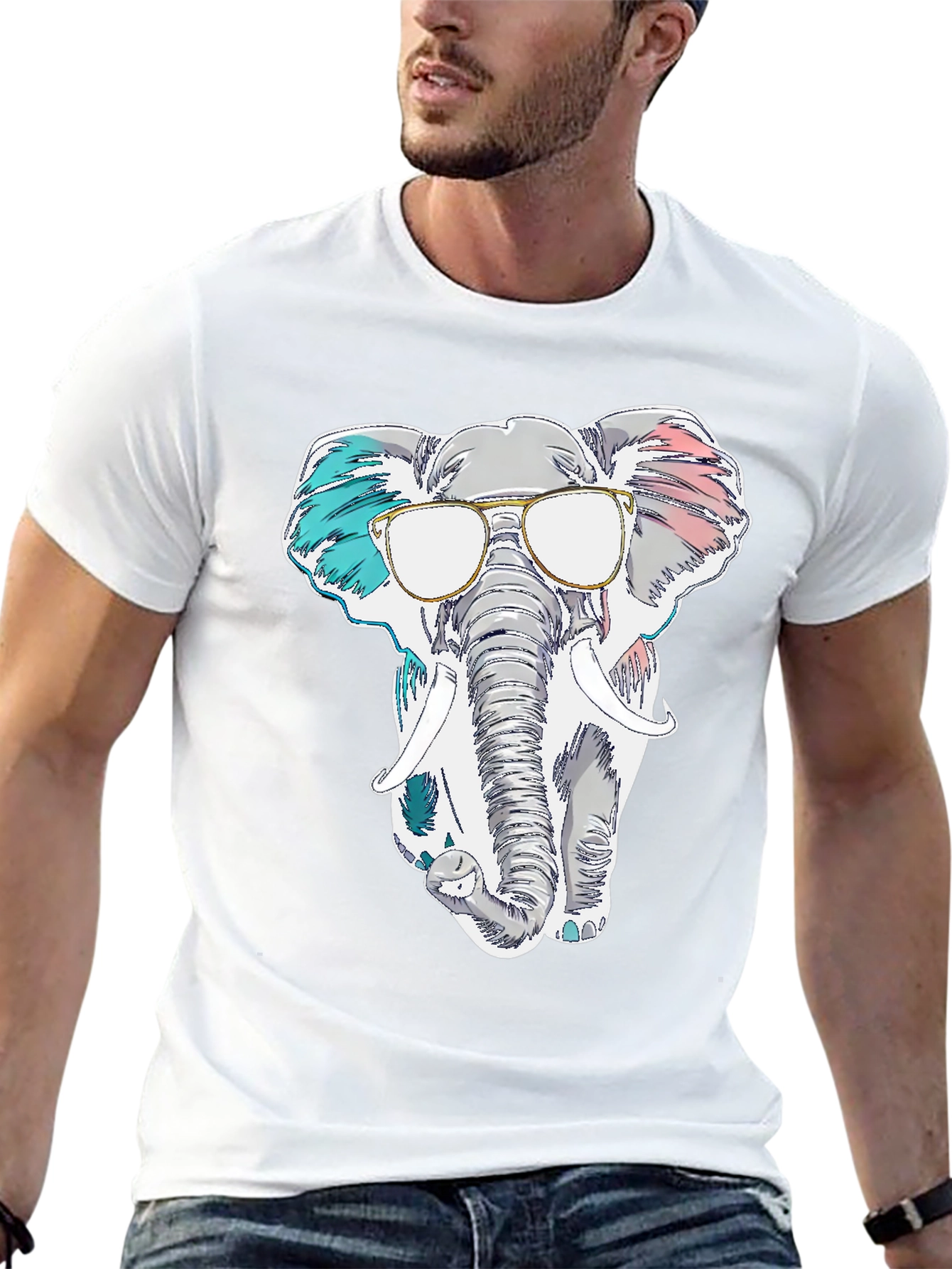Cool Elephant Graphic T-Shirt