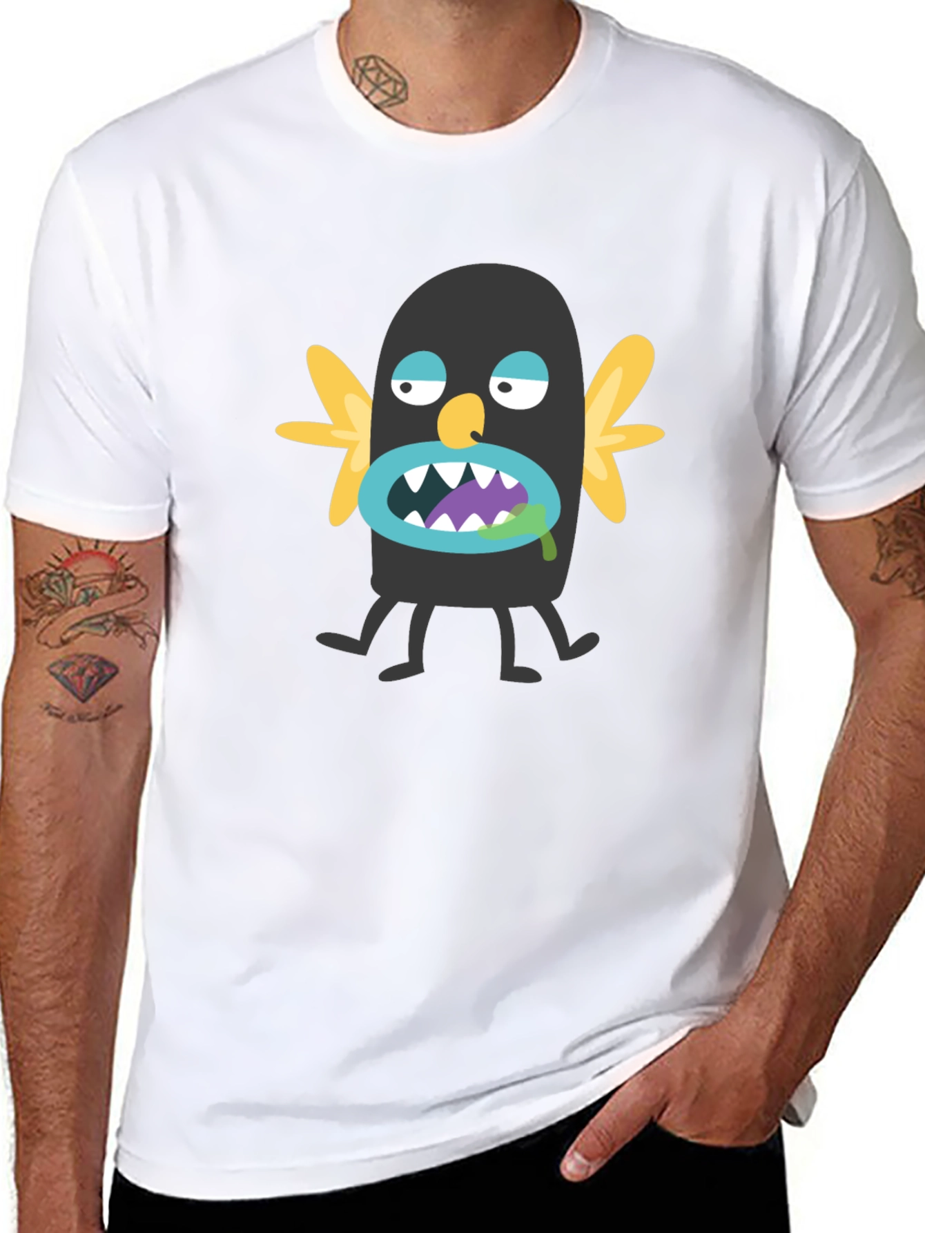 Monster Graphic T-Shirt - Unique Cartoon Design