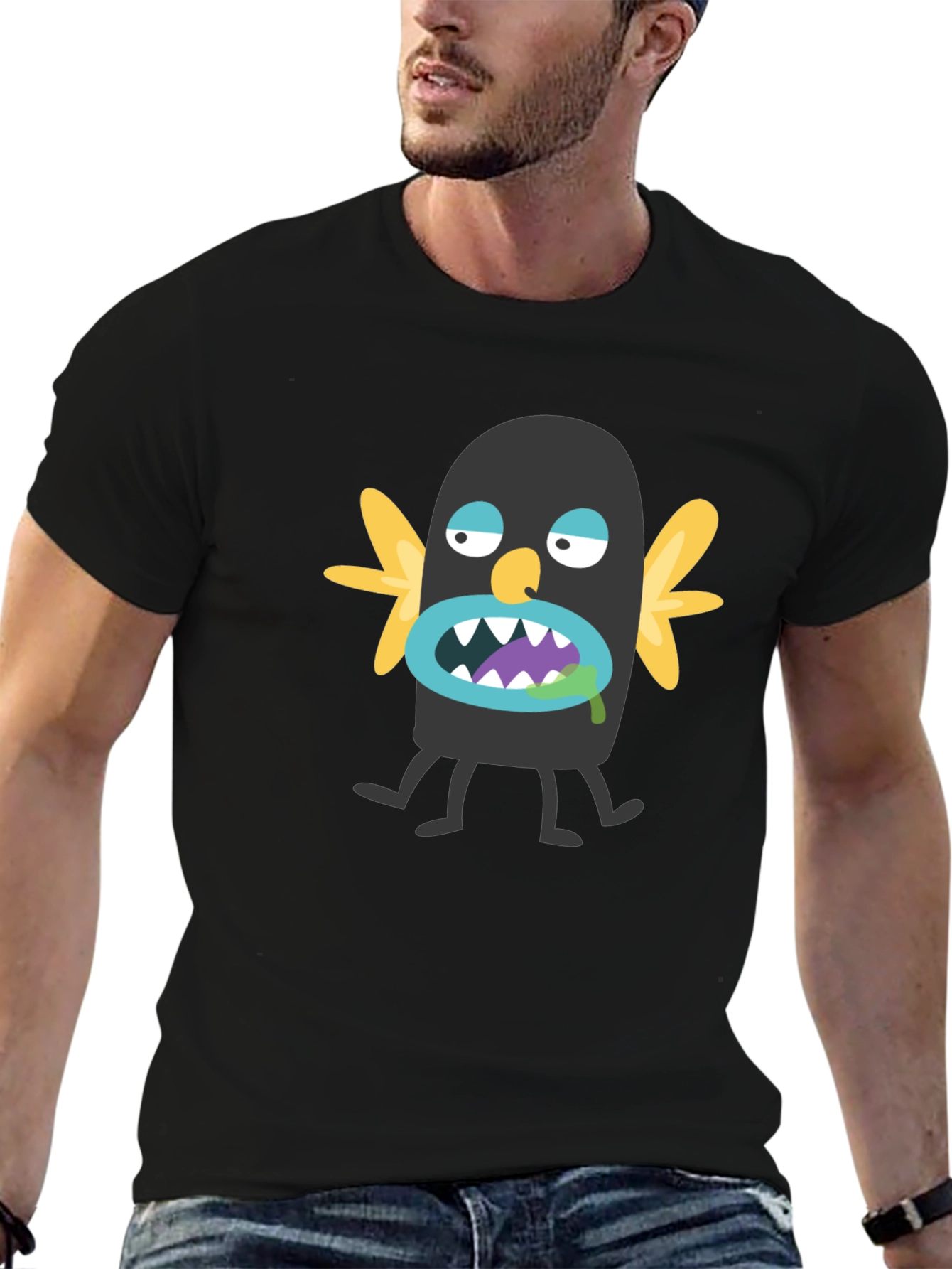 Monster Graphic T-Shirt - Unique Cartoon Design