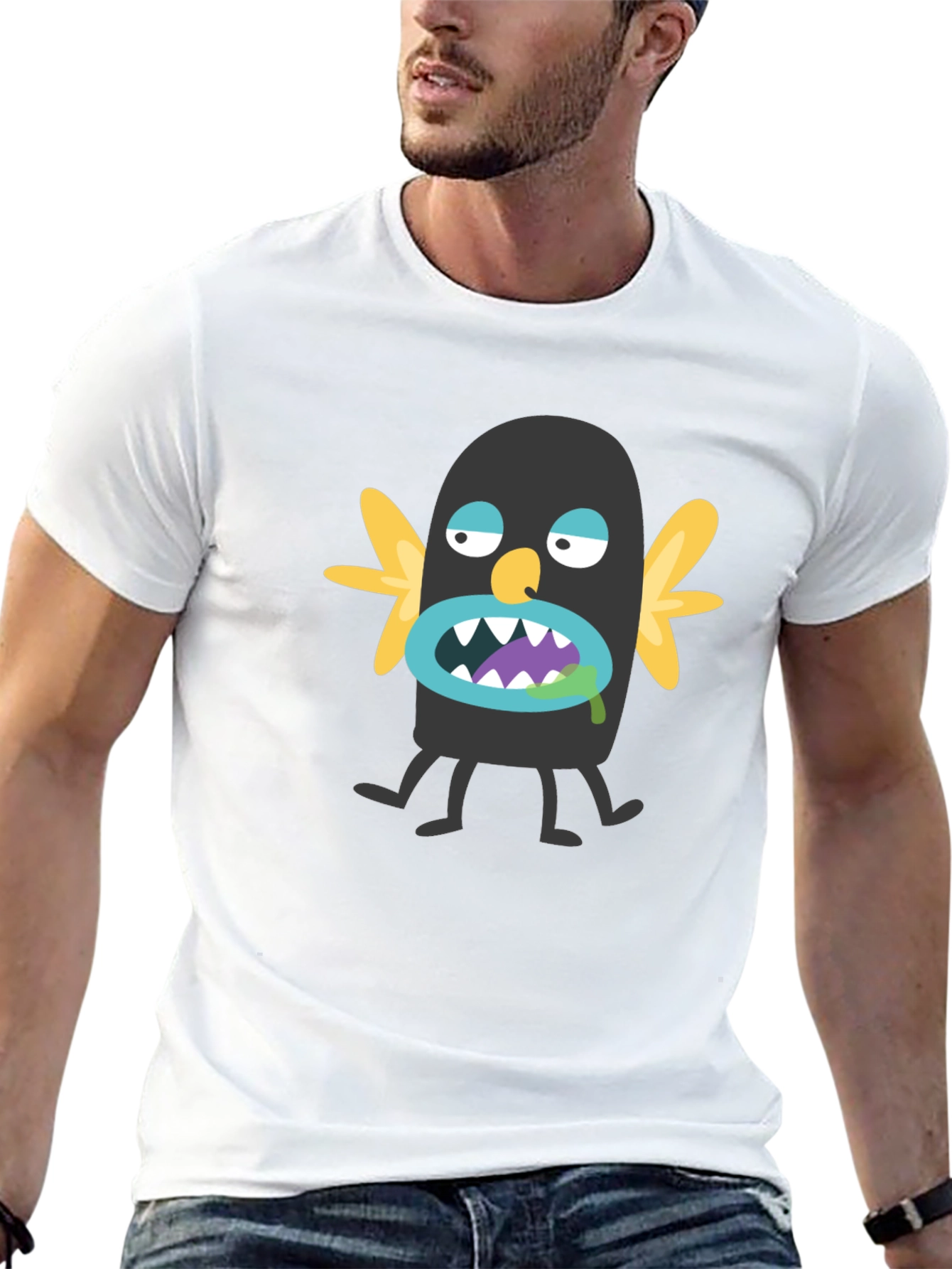 Monster Graphic T-Shirt - Unique Cartoon Design