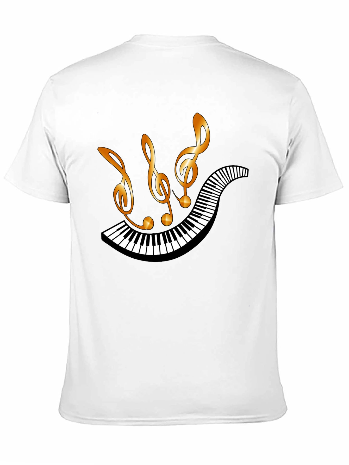 Musical Notes & Piano Keys Graphic T-Shirt