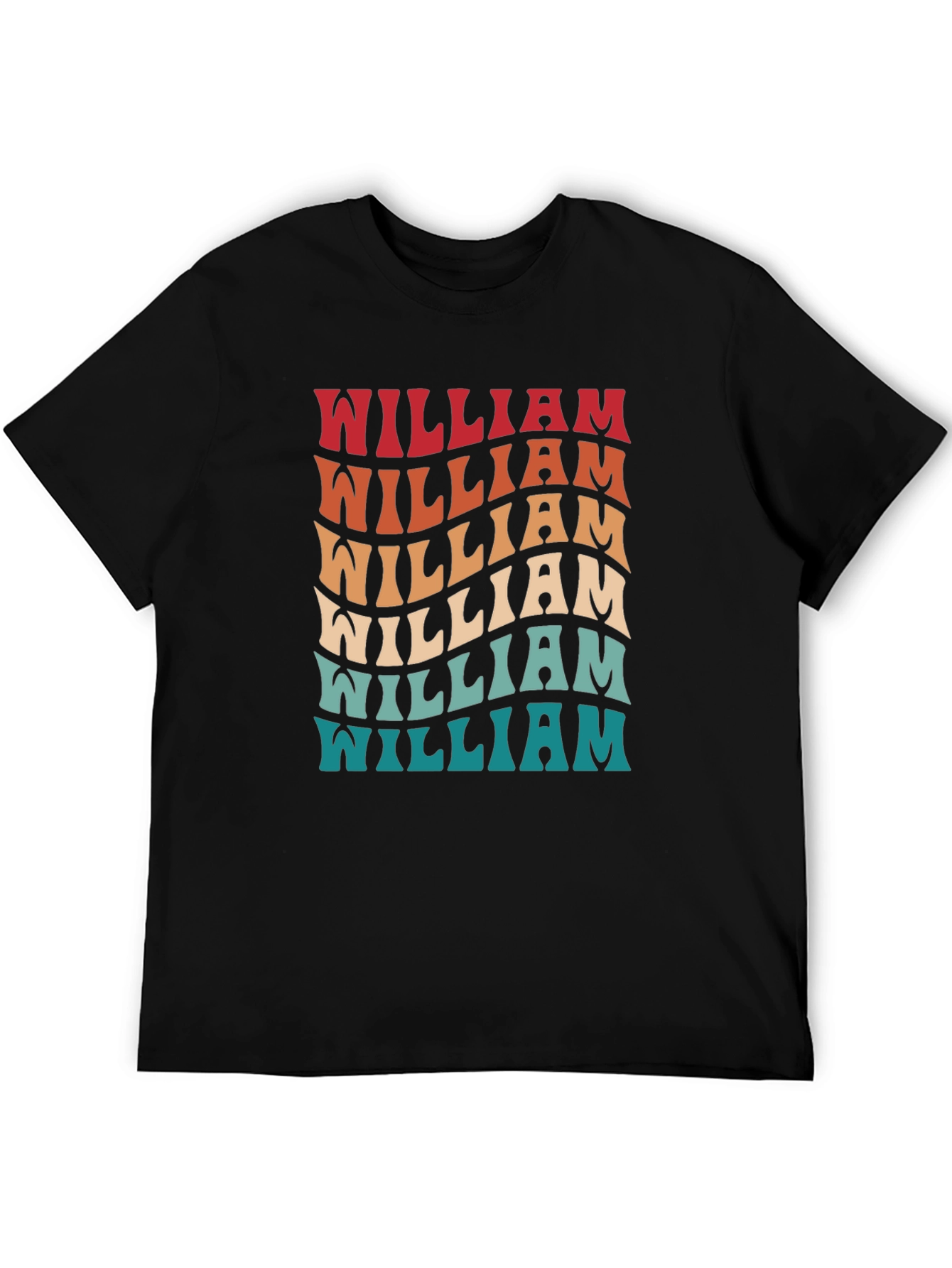 Retro Wavy William Name T-Shirt