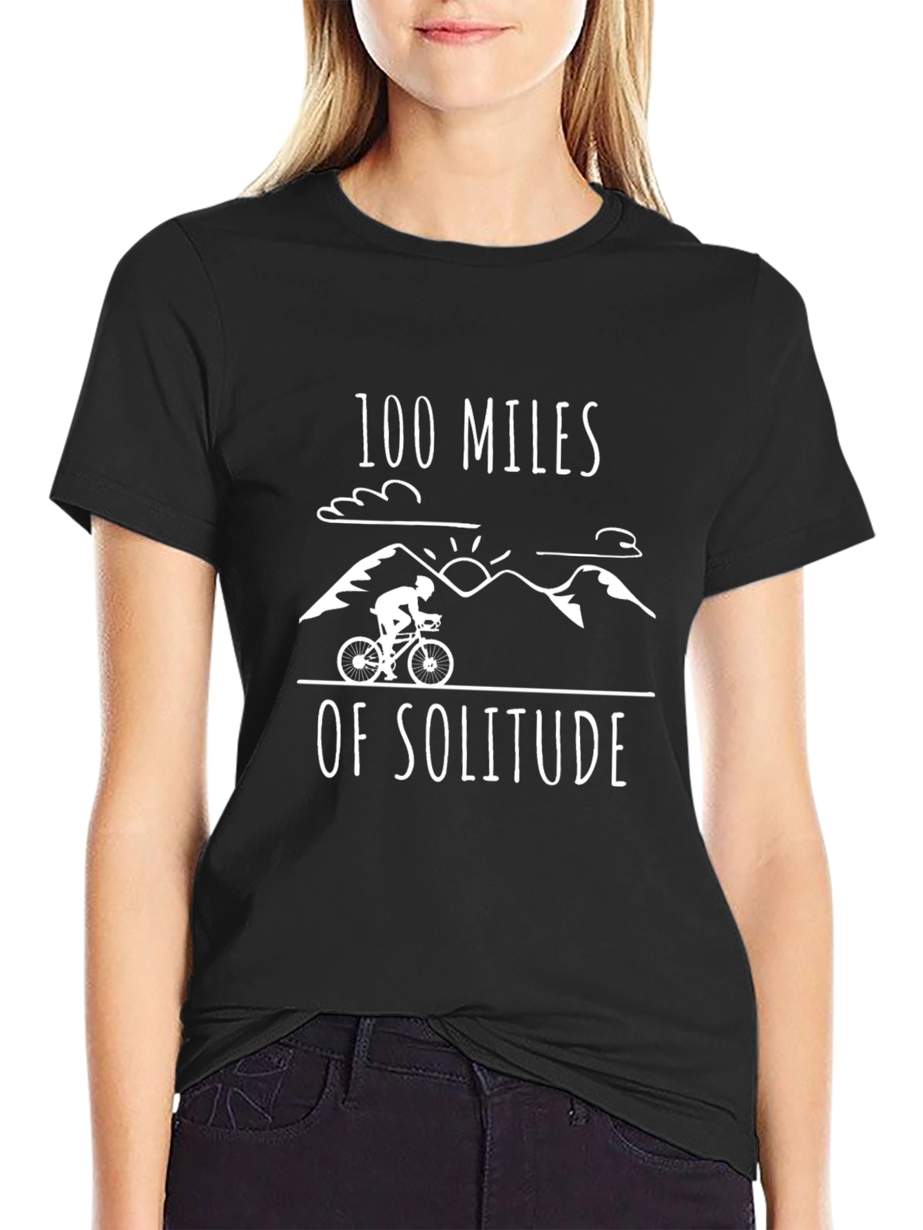 100 Miles of Solitude Graphic Tee - Black