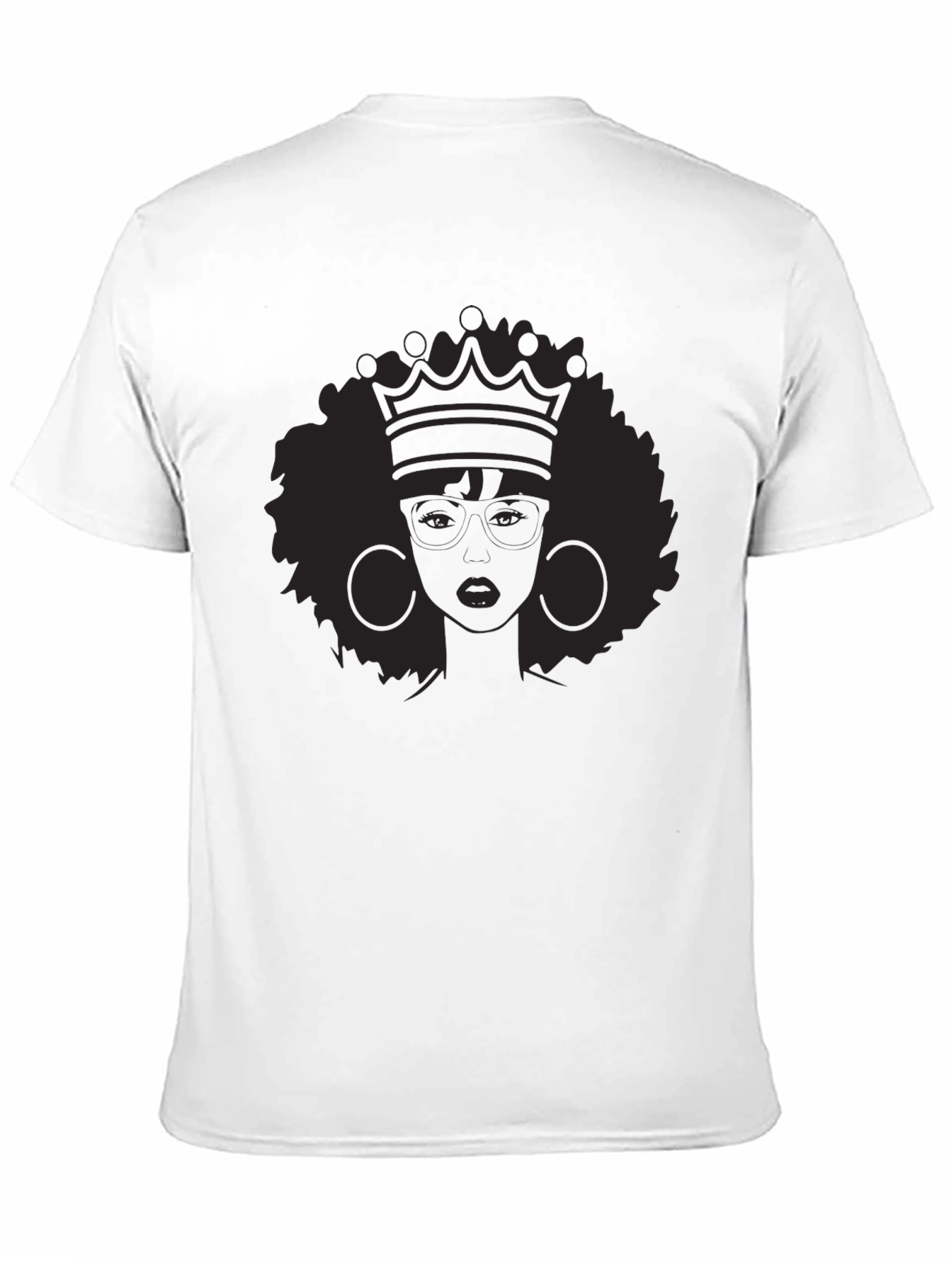 Queen Afro Crown Black T-Shirt