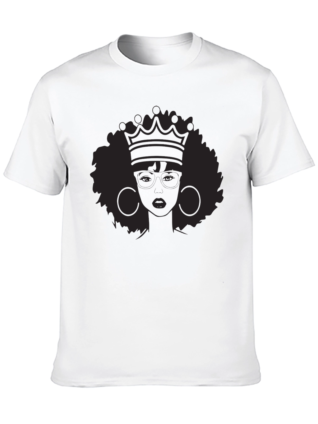 Queen Afro Crown Black T-Shirt