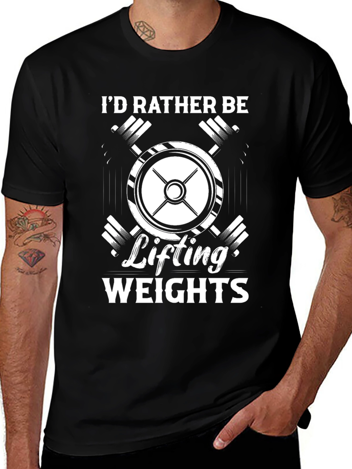 Id Rather Be Lifting Weights Graphic T-Shirt