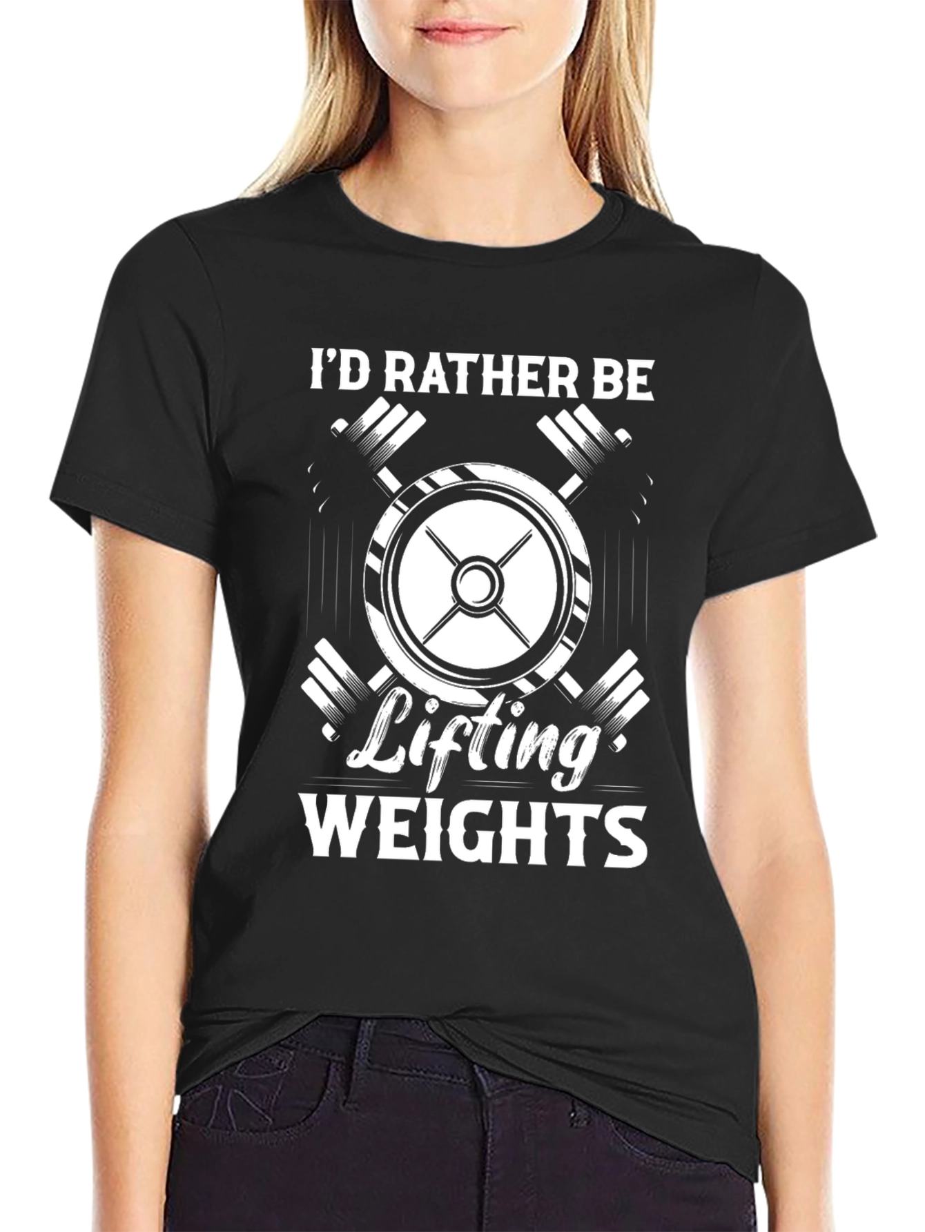 Id Rather Be Lifting Weights Graphic T-Shirt