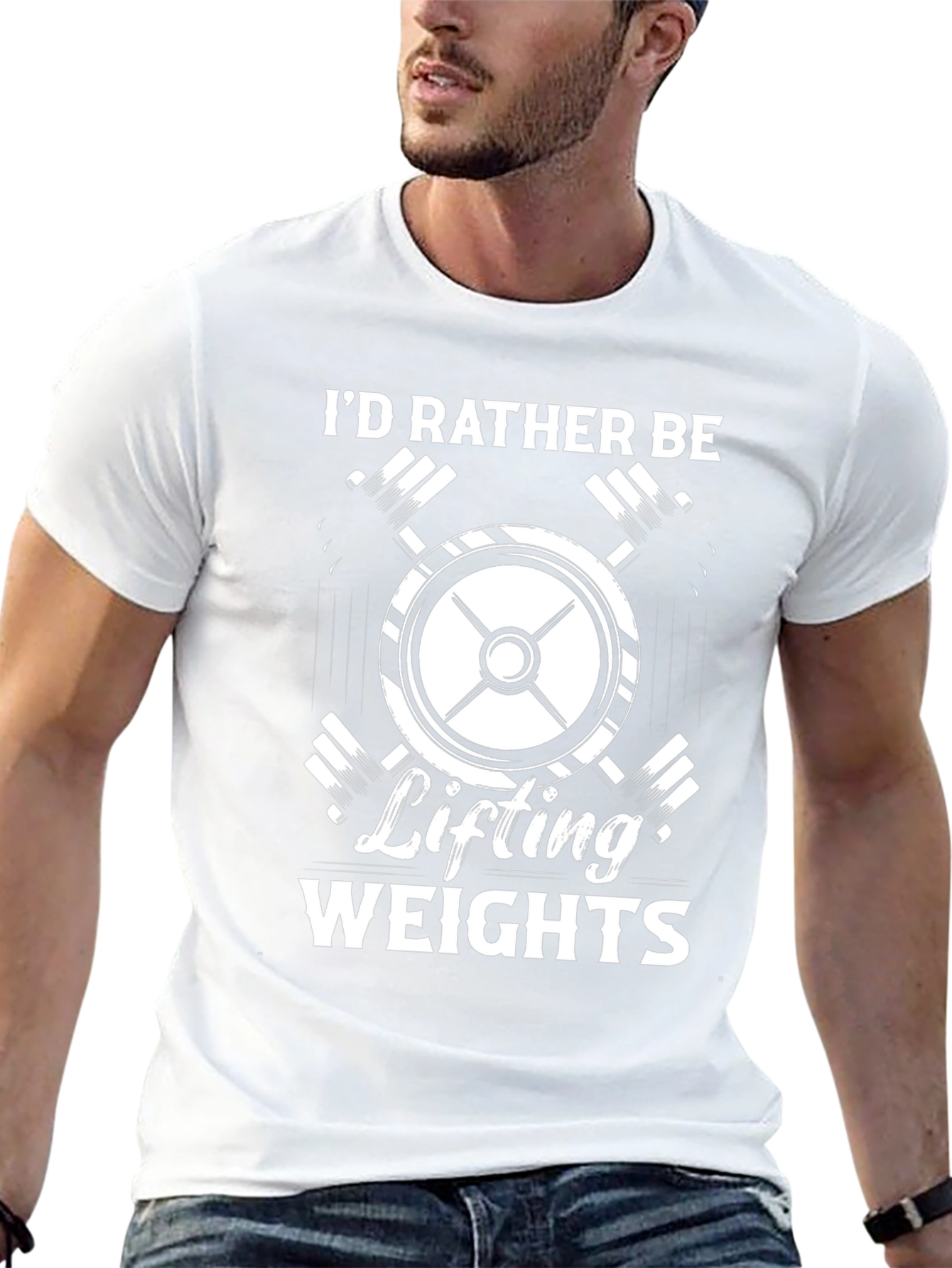 Id Rather Be Lifting Weights Graphic T-Shirt