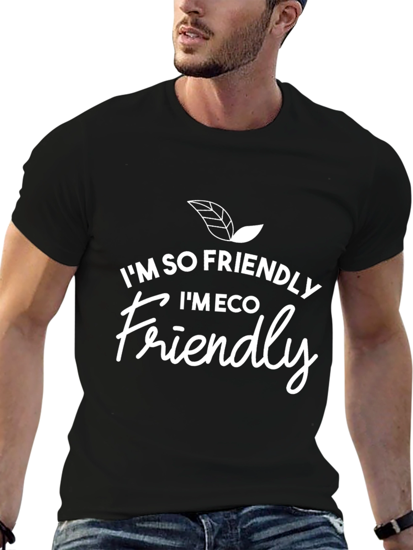 Eco-Friendly Graphic T-Shirt - Black
