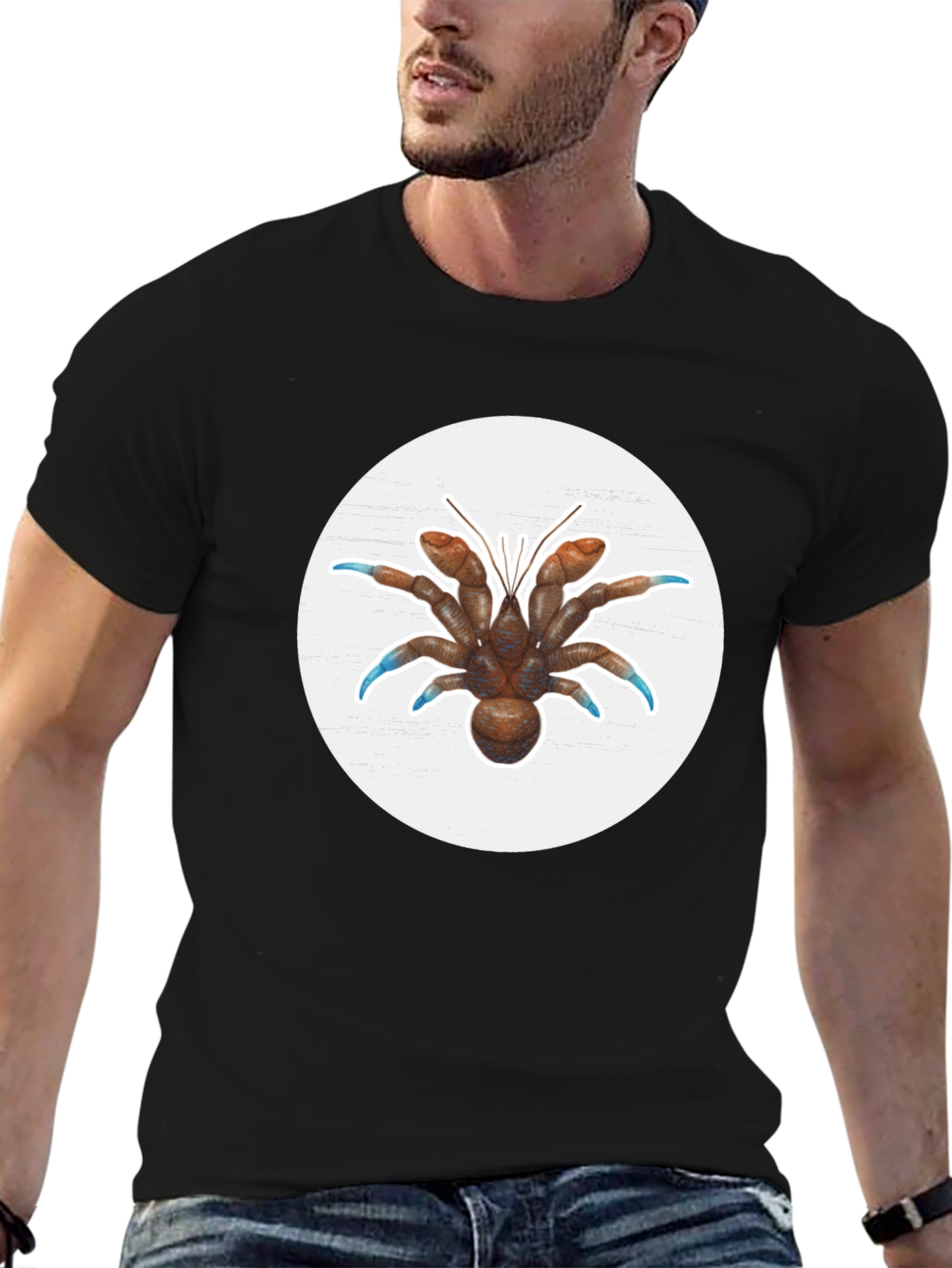 Hermit Crab Graphic Tee - Cool Marine Life Design