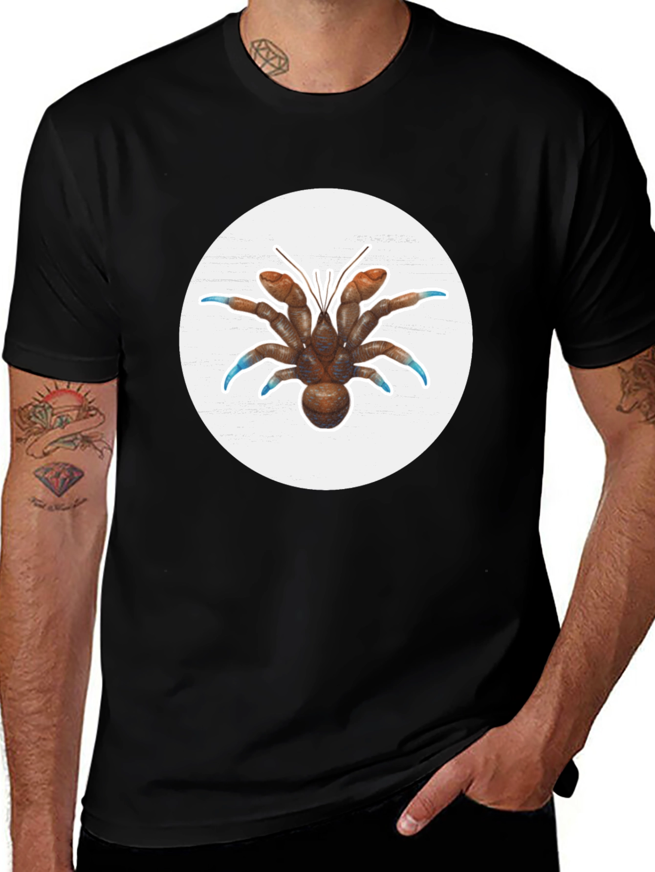Hermit Crab Graphic Tee - Cool Marine Life Design