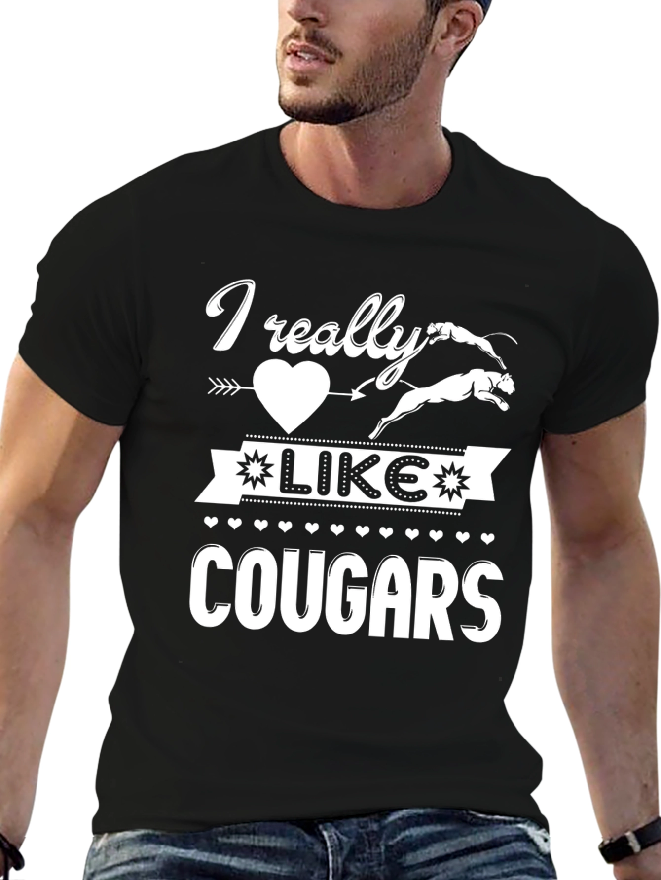 I Really Like Cougars Graphic T-Shirt