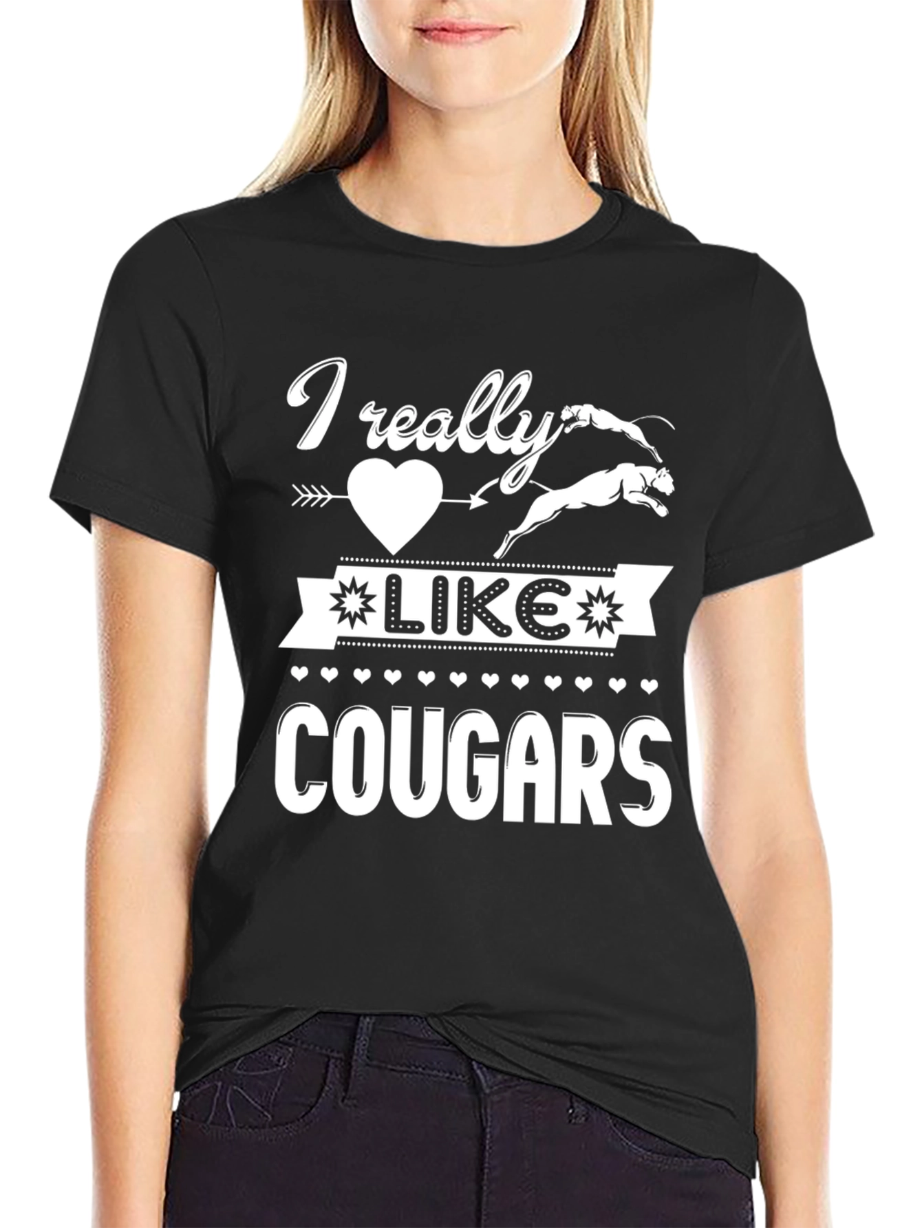I Really Like Cougars Graphic T-Shirt