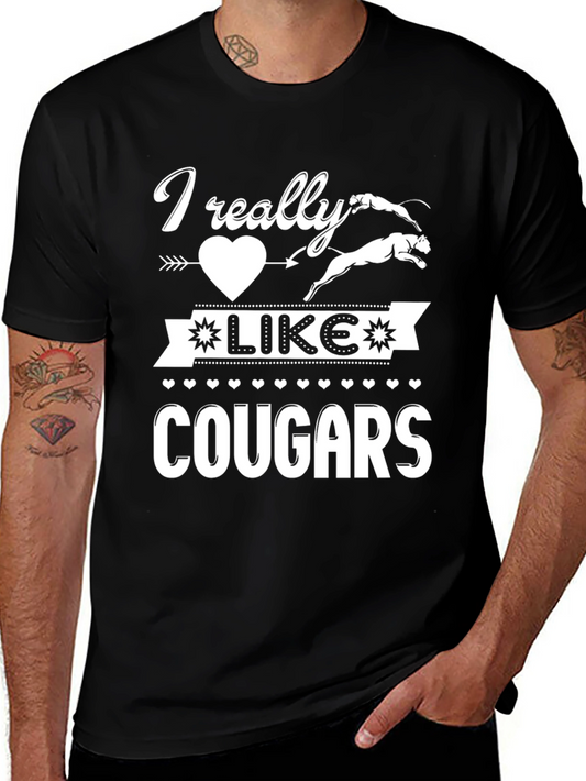 I Really Like Cougars Graphic T-Shirt