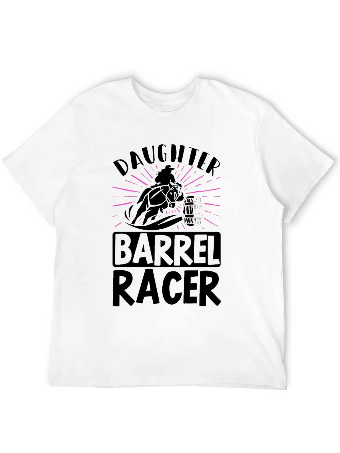 Daughter Barrel Racer Graphic Tee - Black Cotton T-Shirt