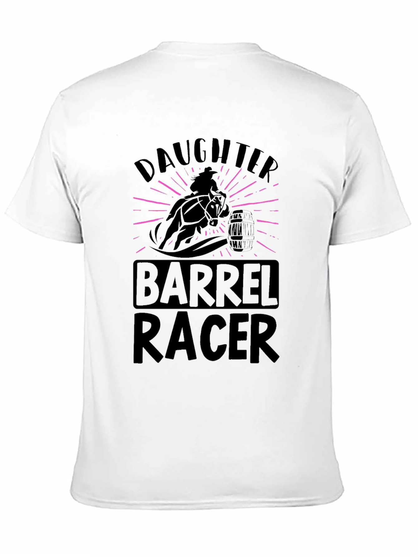 Daughter Barrel Racer Graphic Tee - Black Cotton T-Shirt