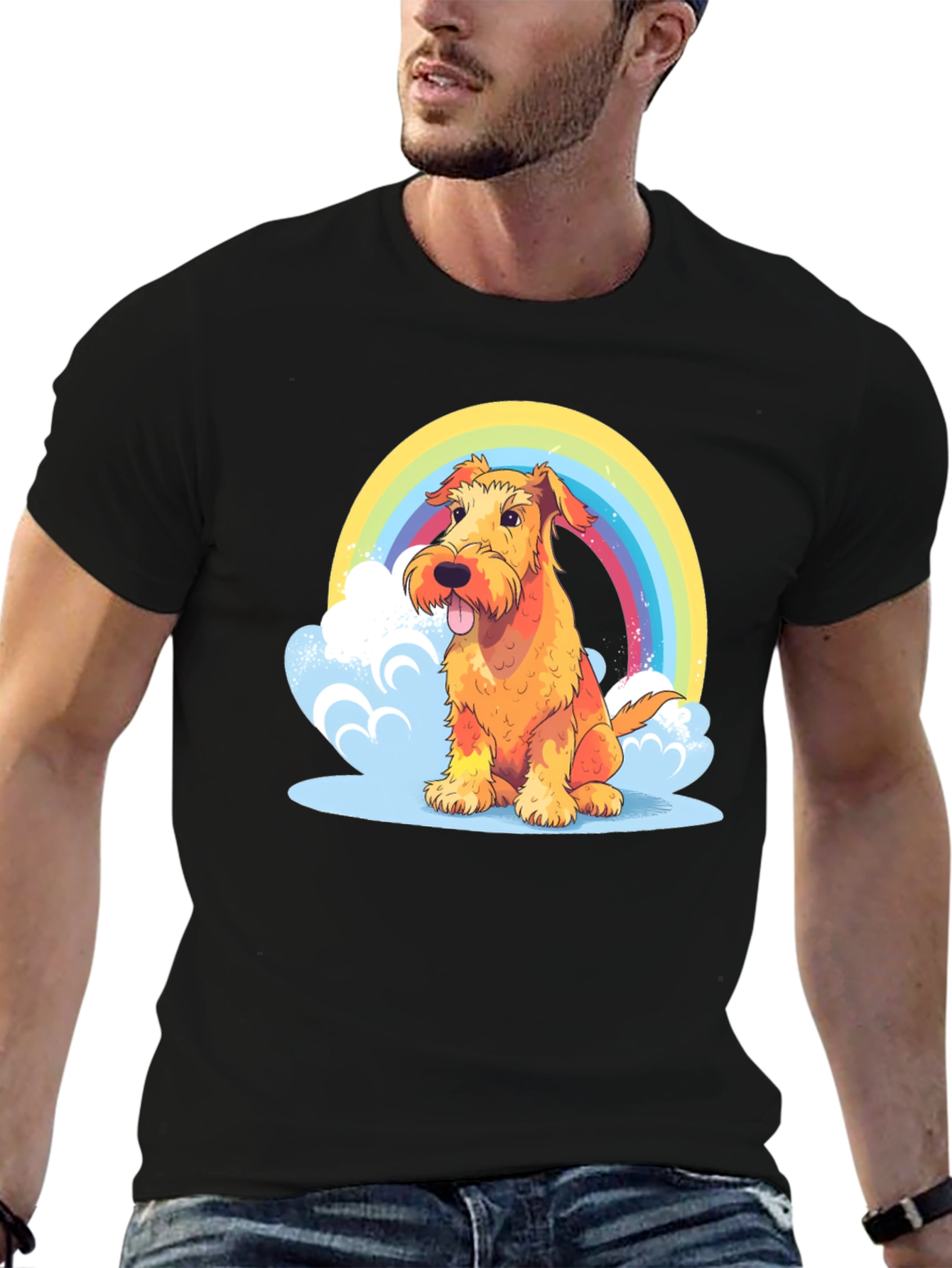 Rainbow Dog Graphic Tee - Comfort & Style!
