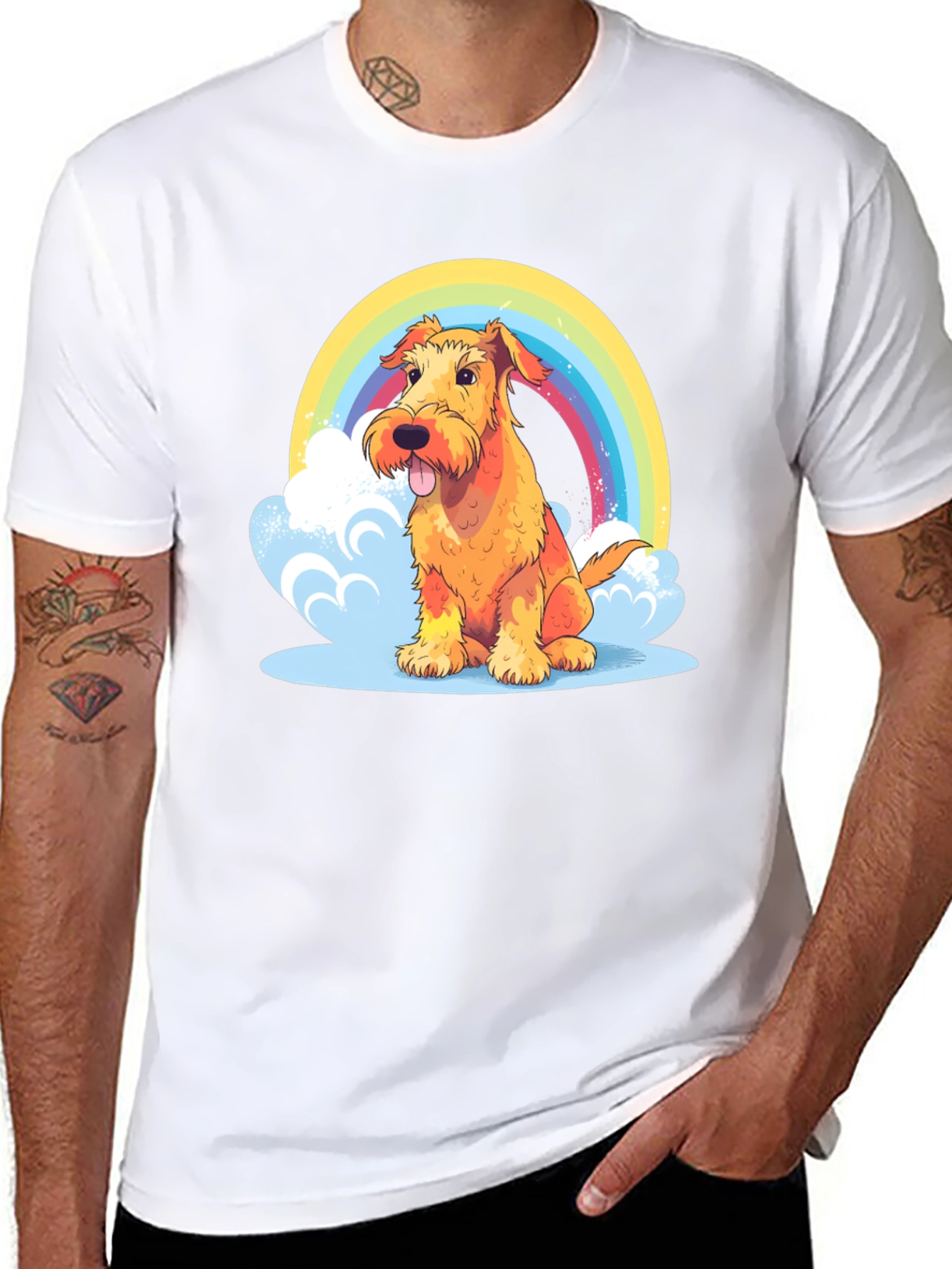 Rainbow Dog Graphic Tee - Comfort & Style!