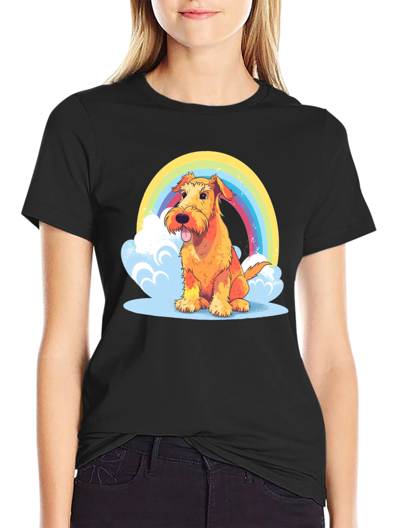 Rainbow Dog Graphic Tee - Comfort & Style!