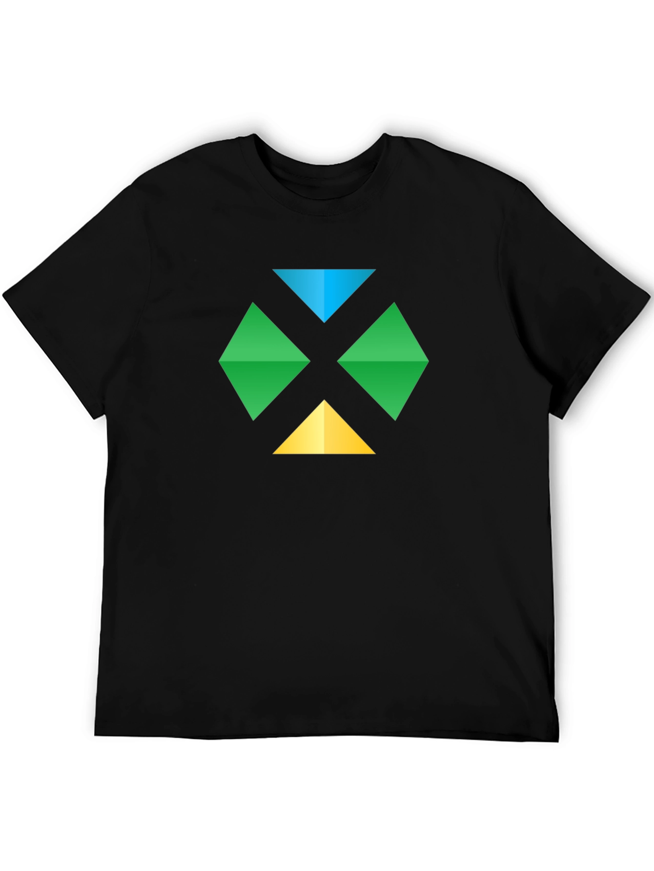 Geometric Diamond Graphic Tee - Casual Comfort